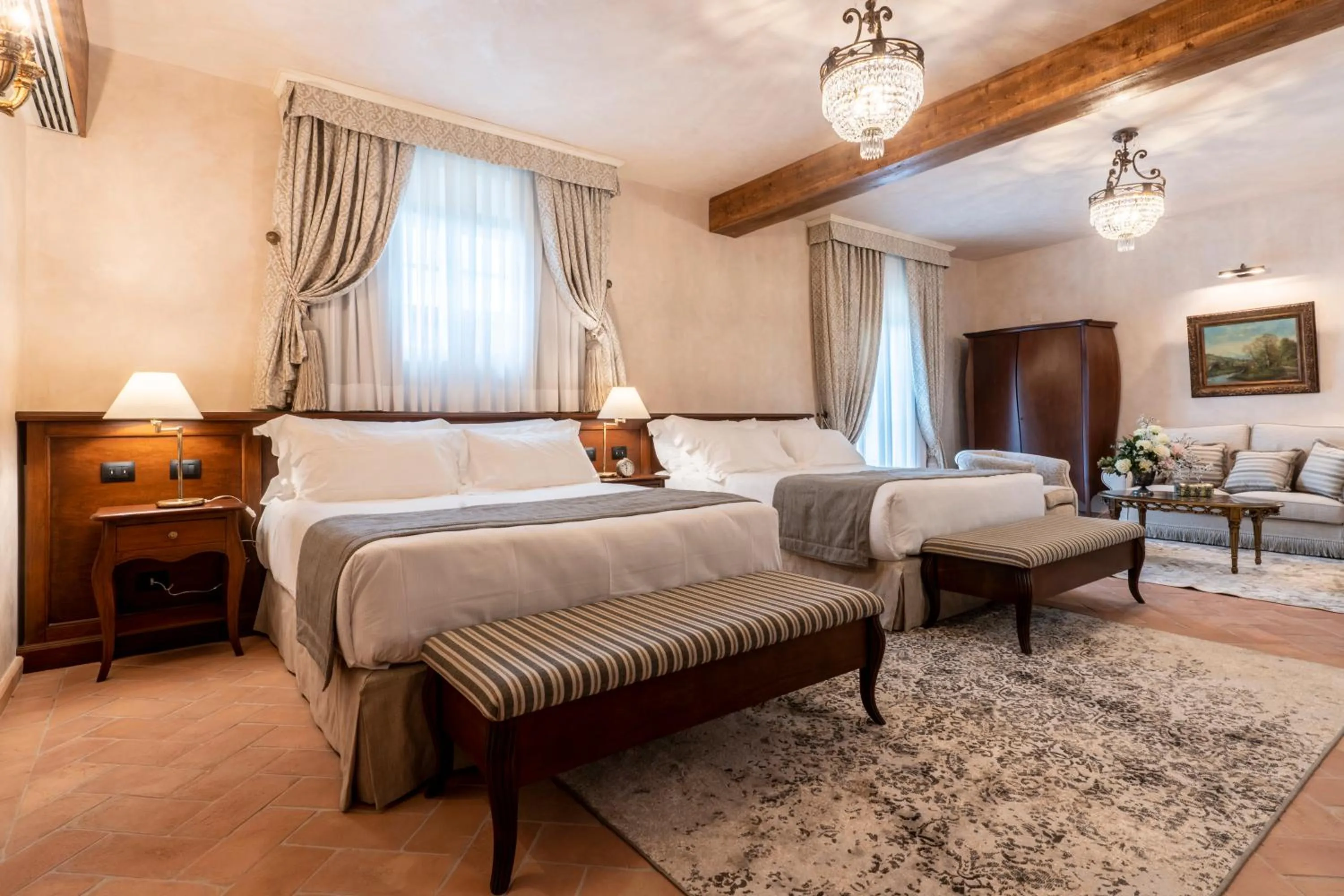 Bed in Villa Petriolo - Small Luxury Hotels of the World