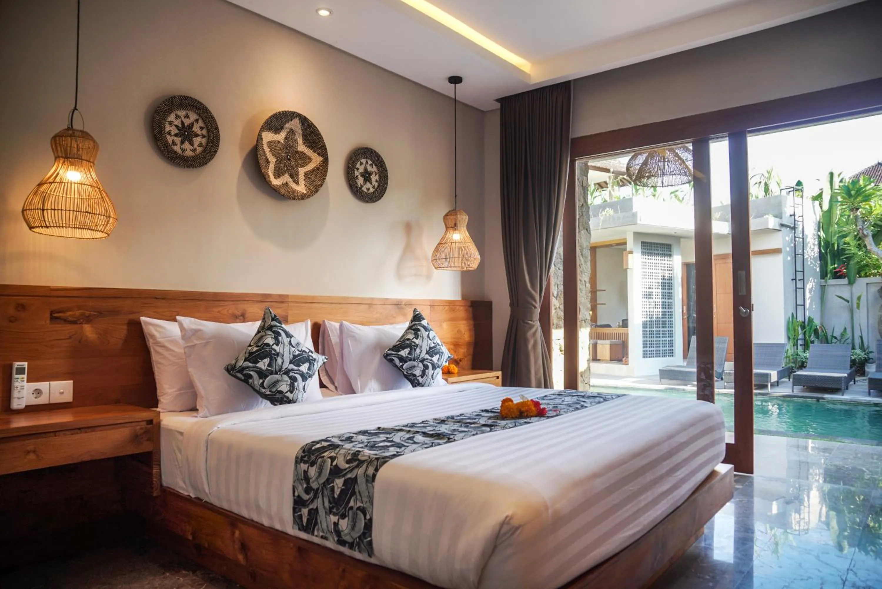 Bed in Bisma Terrace Suite Ubud