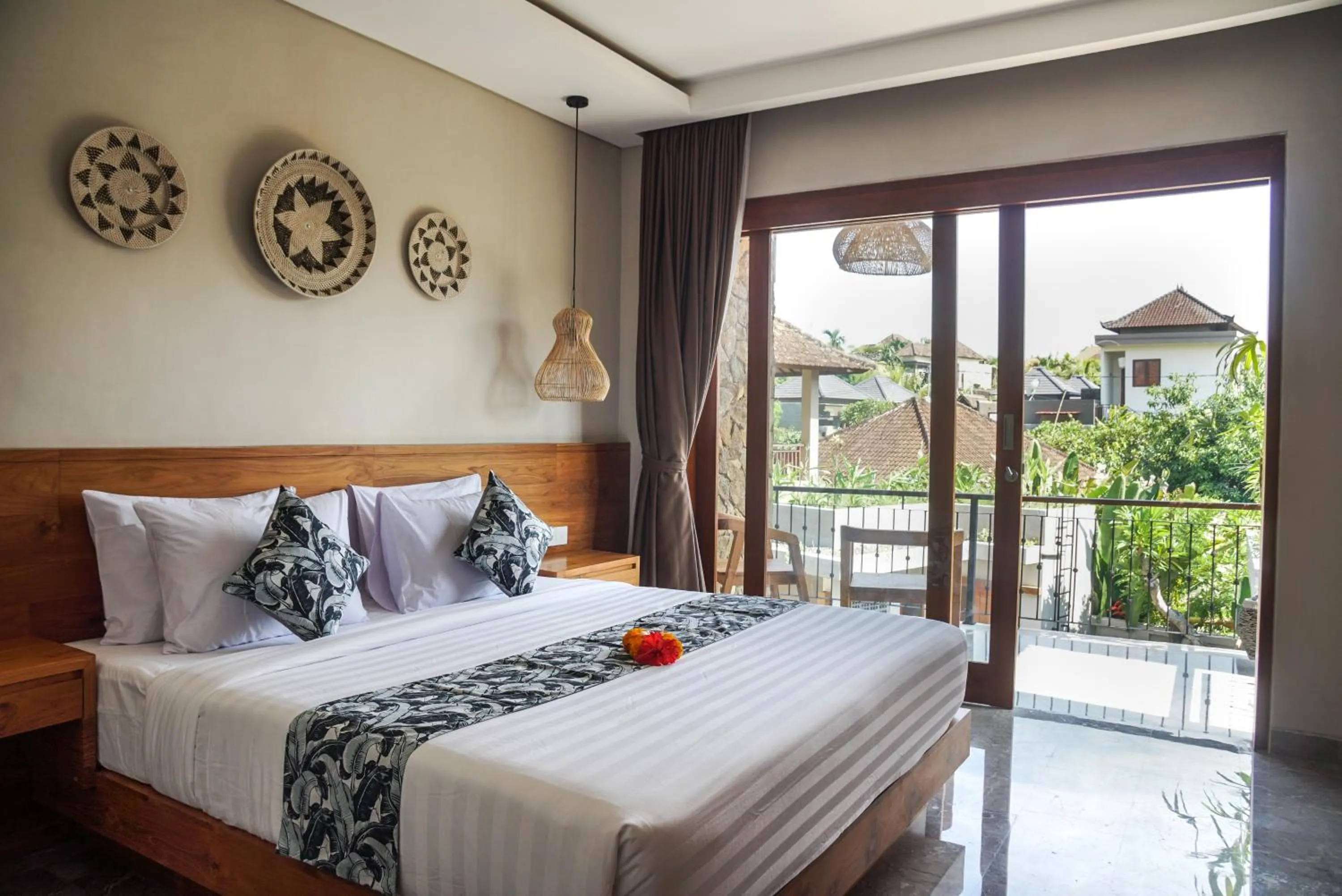 Bed in Bisma Terrace Suite Ubud