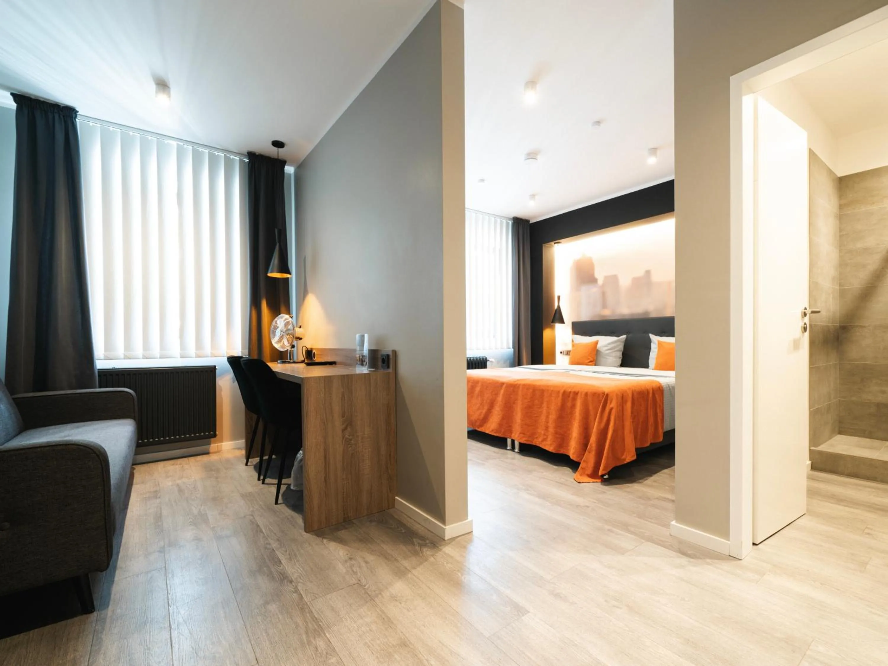 Bed in JustStay Solingen Hotel & Apartments