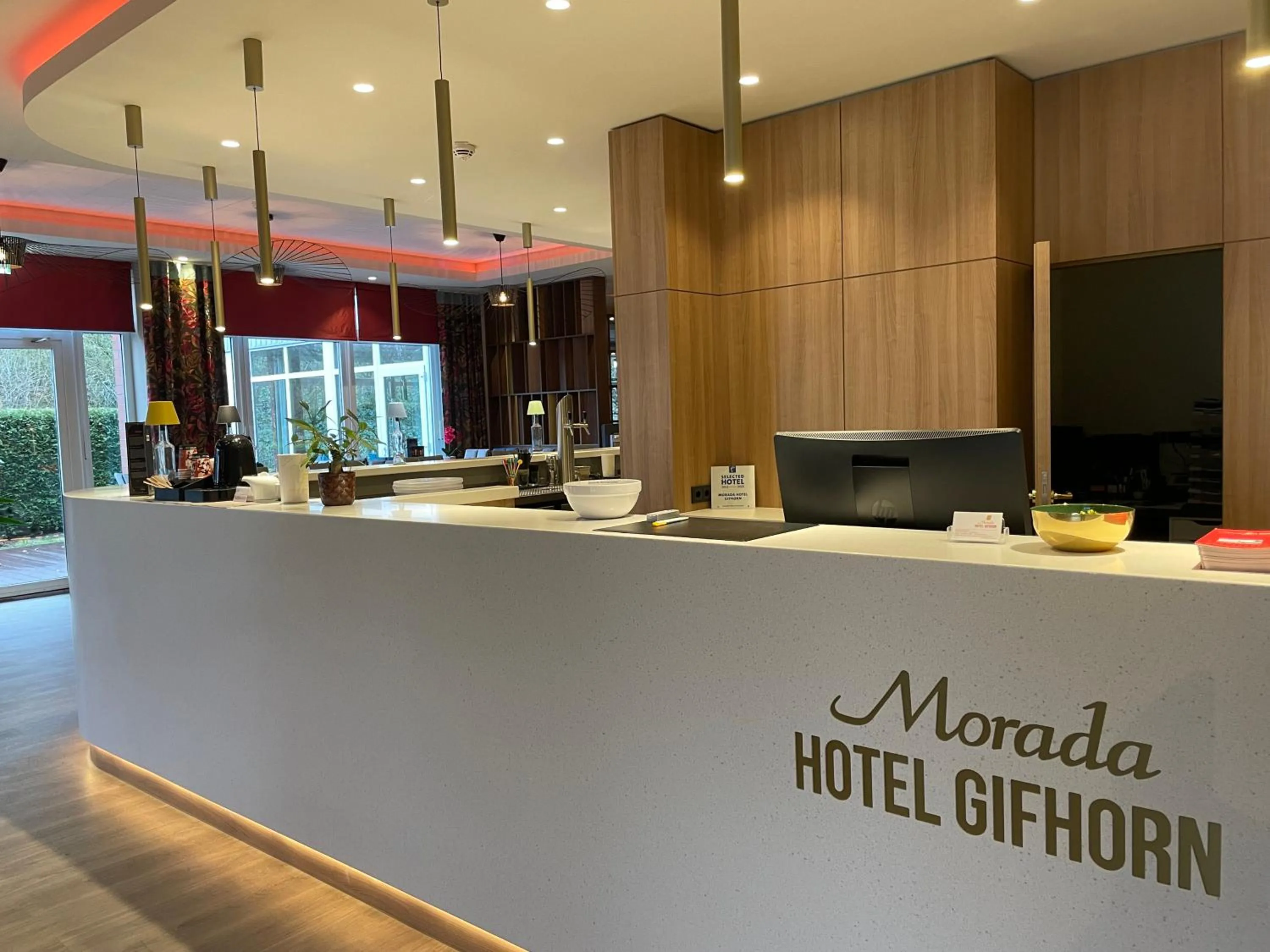 Lobby or reception in Morada Hotel Gifhorn