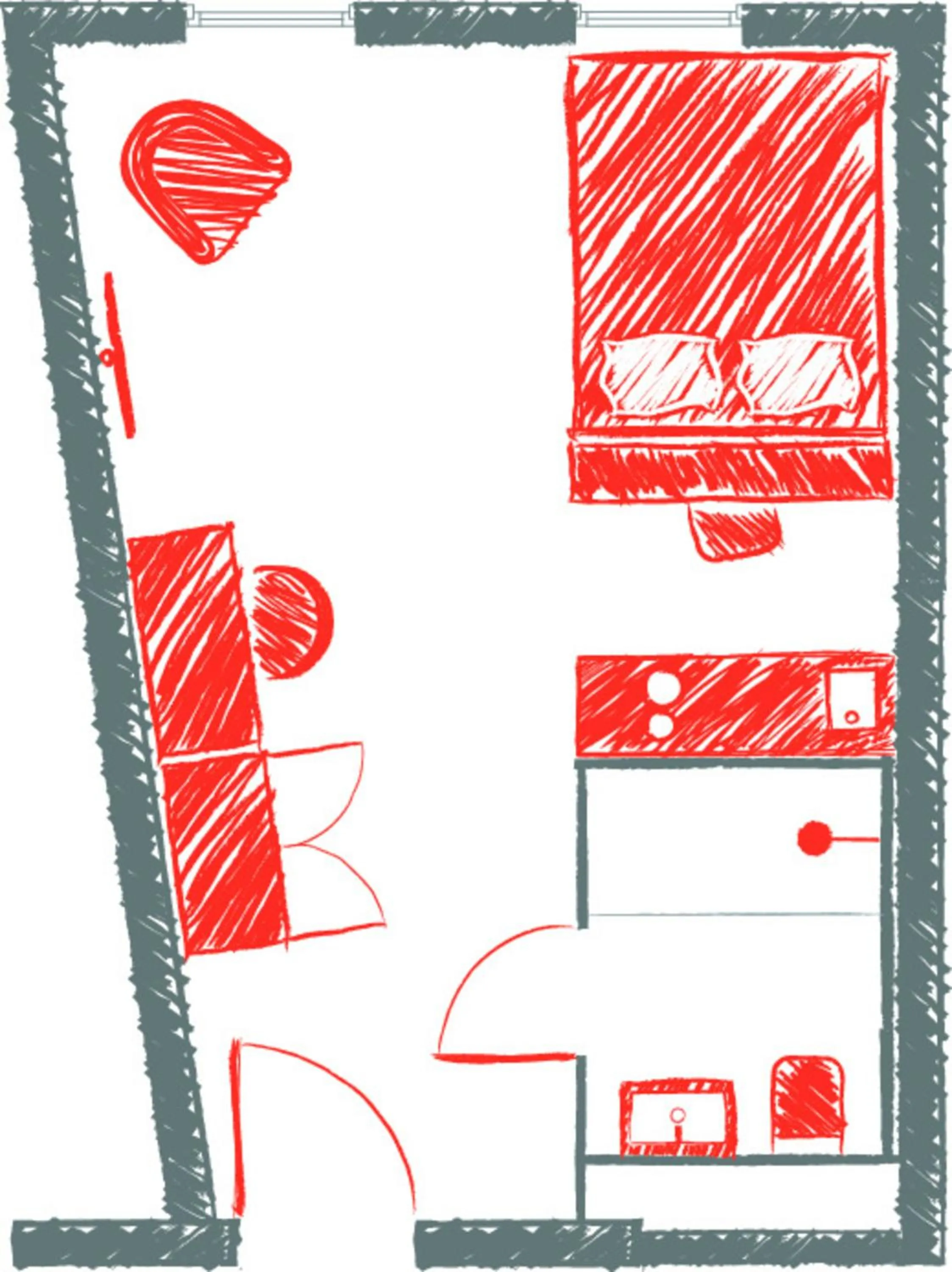 Photo of the whole room in Brera Serviced Apartments Ulm