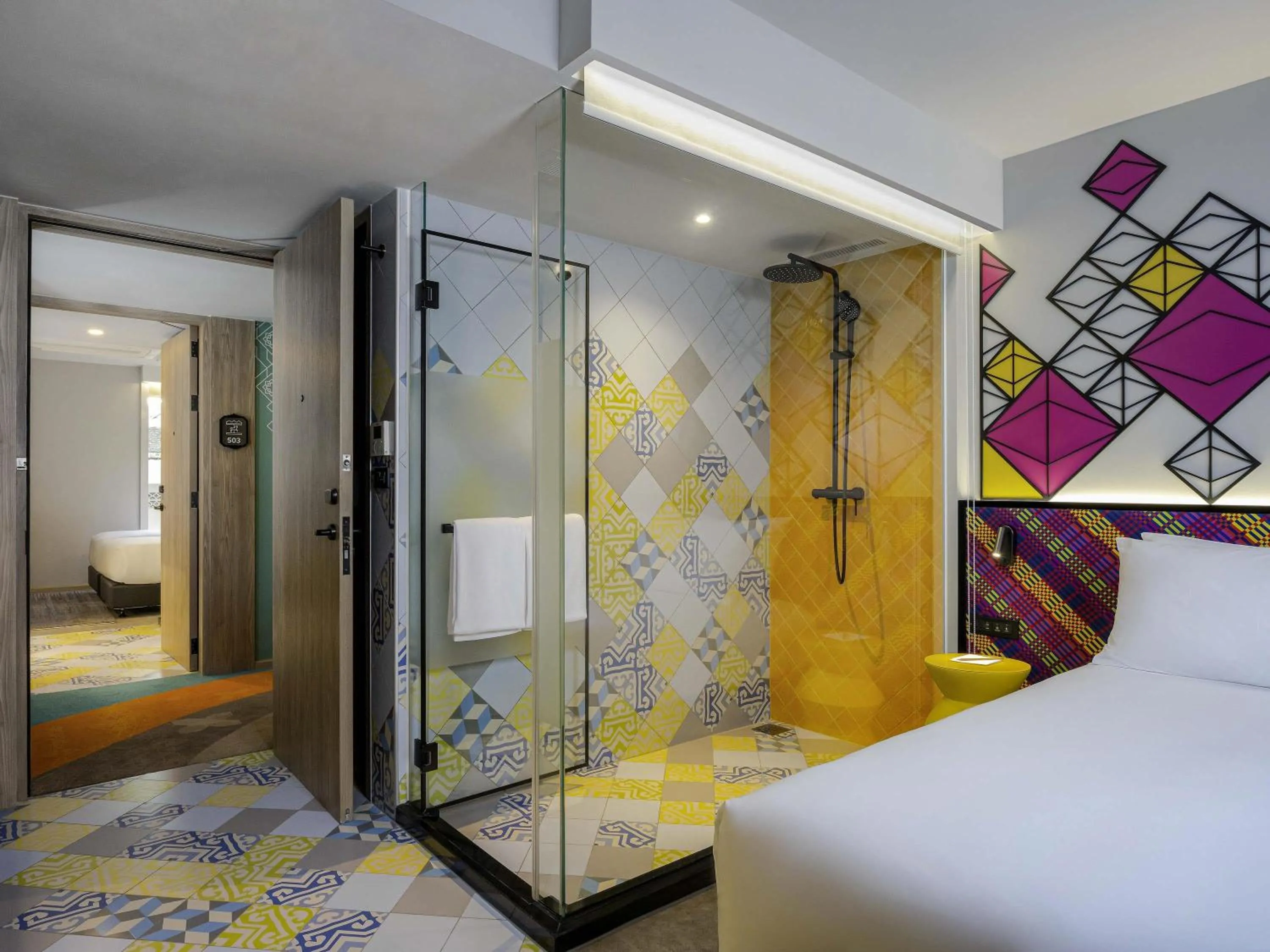 Bedroom, Bed in ibis Styles Bangkok Silom