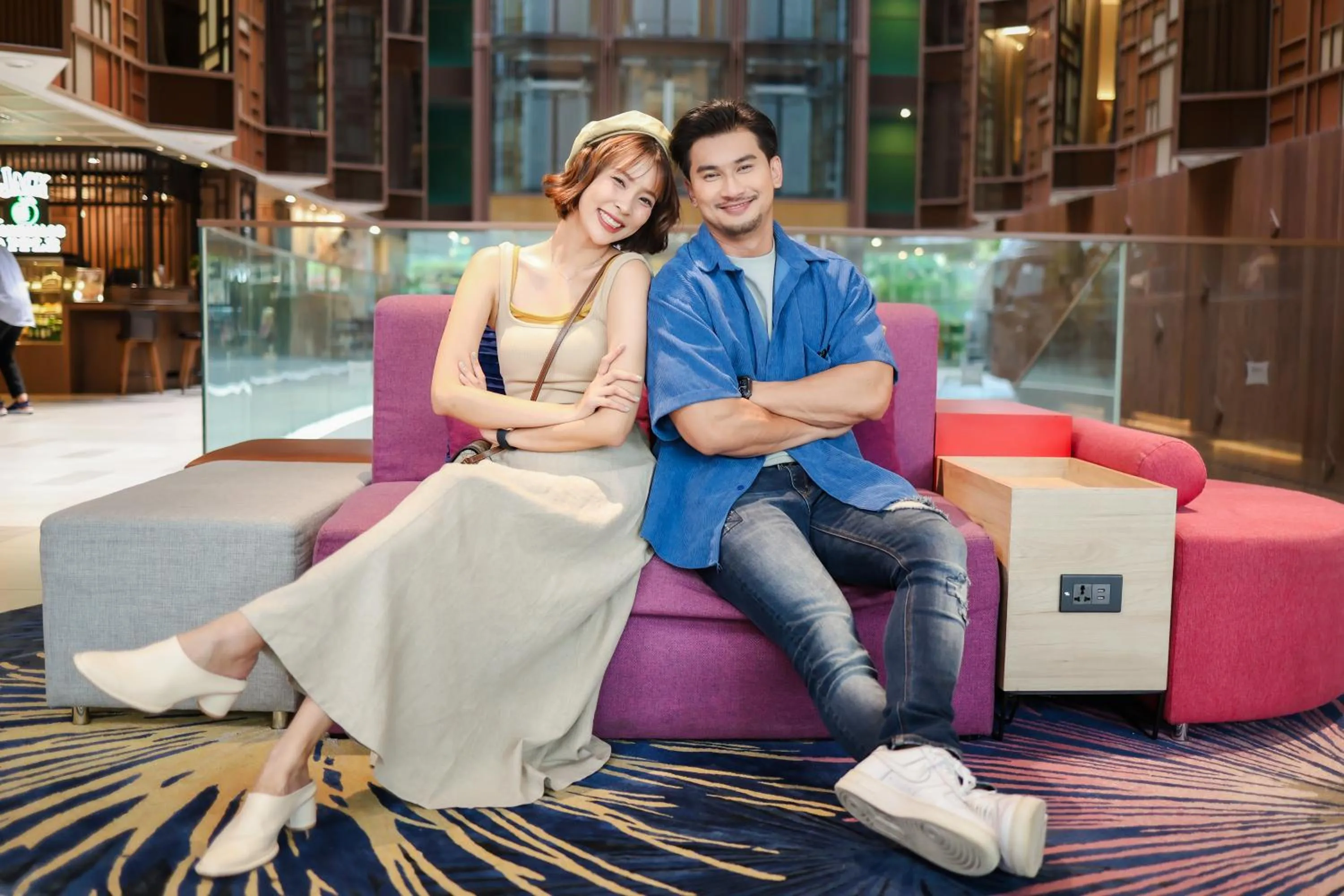 Seating area in ibis Styles Bangkok Silom