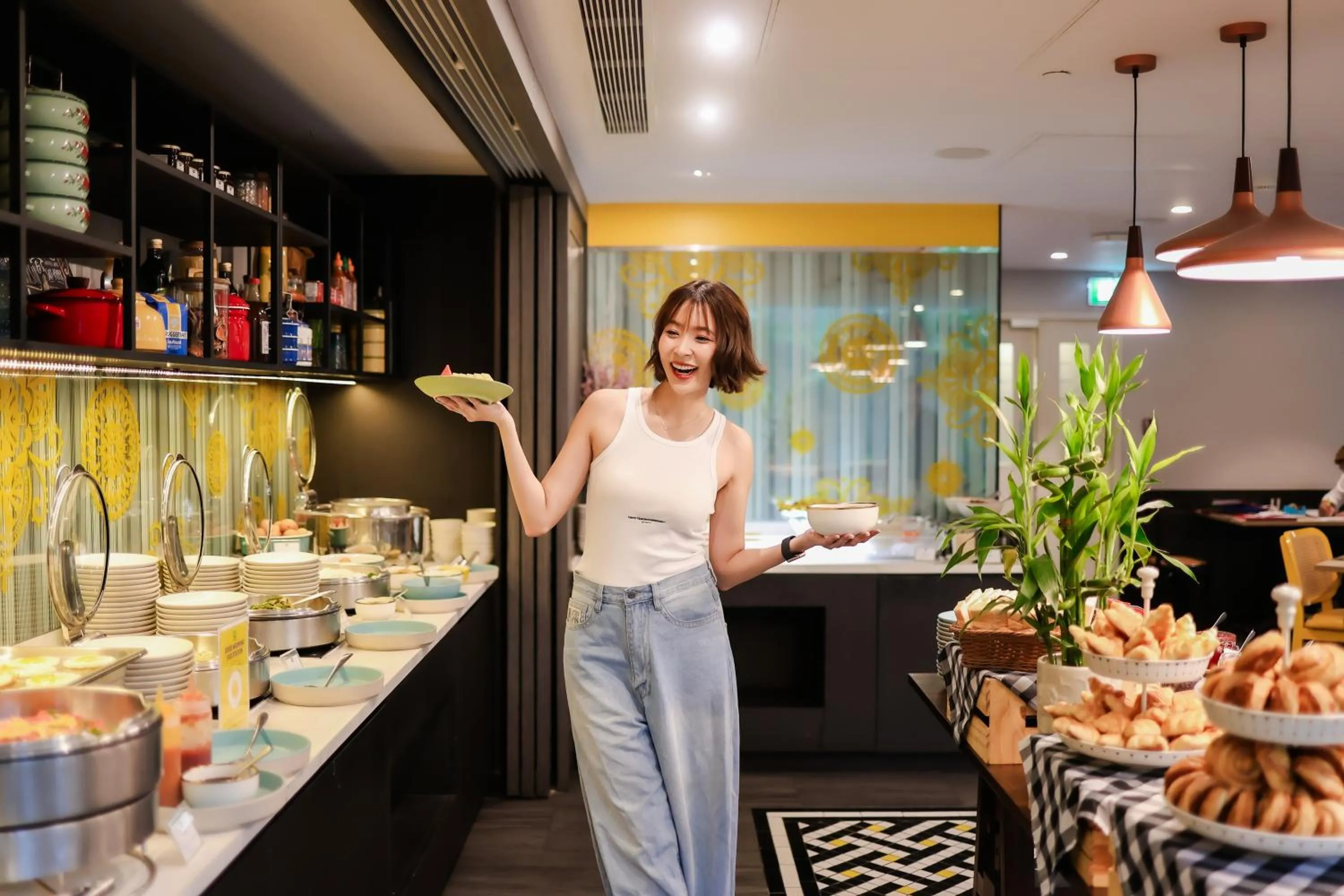 Buffet breakfast in ibis Styles Bangkok Silom