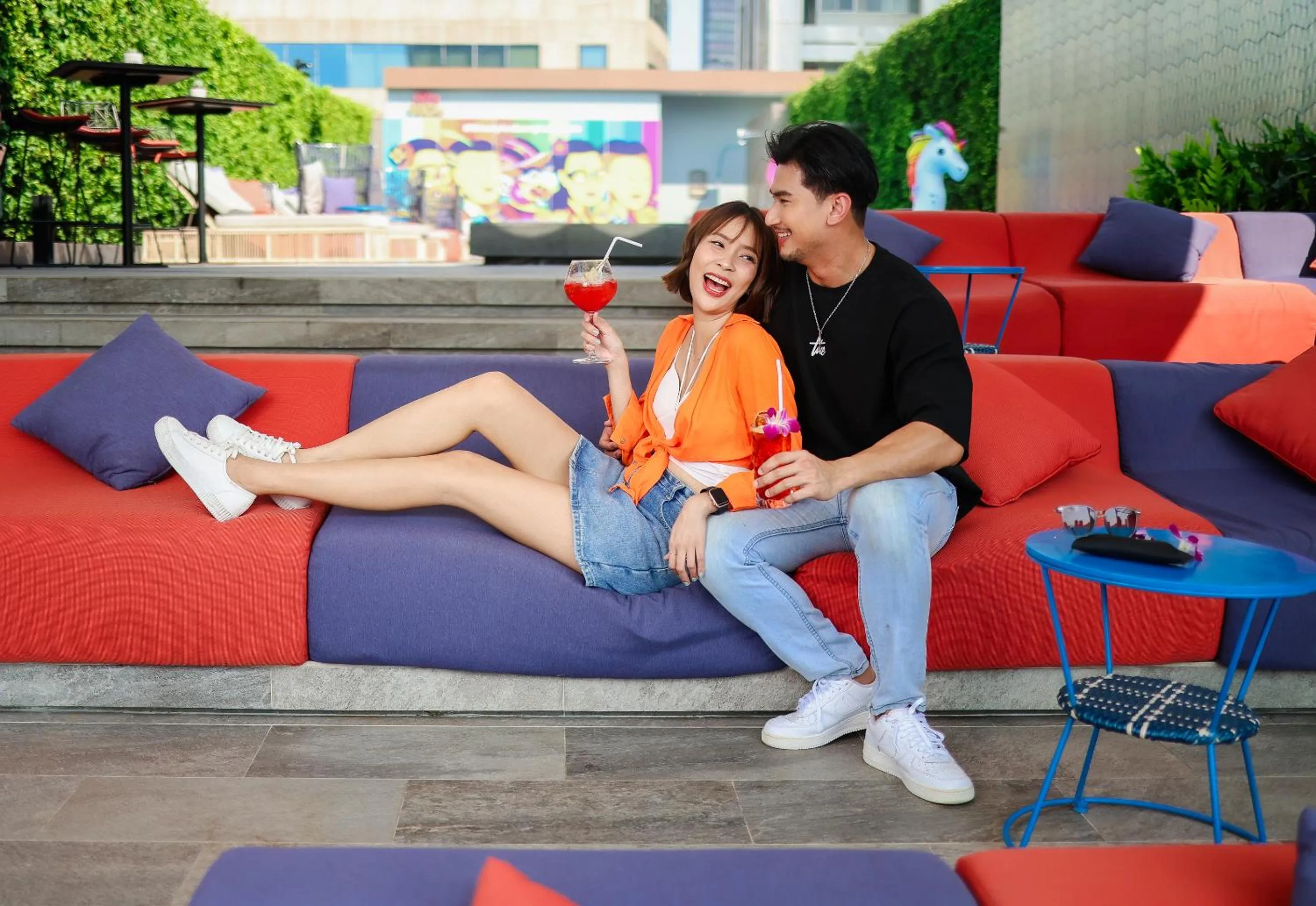 Seating area in ibis Styles Bangkok Silom