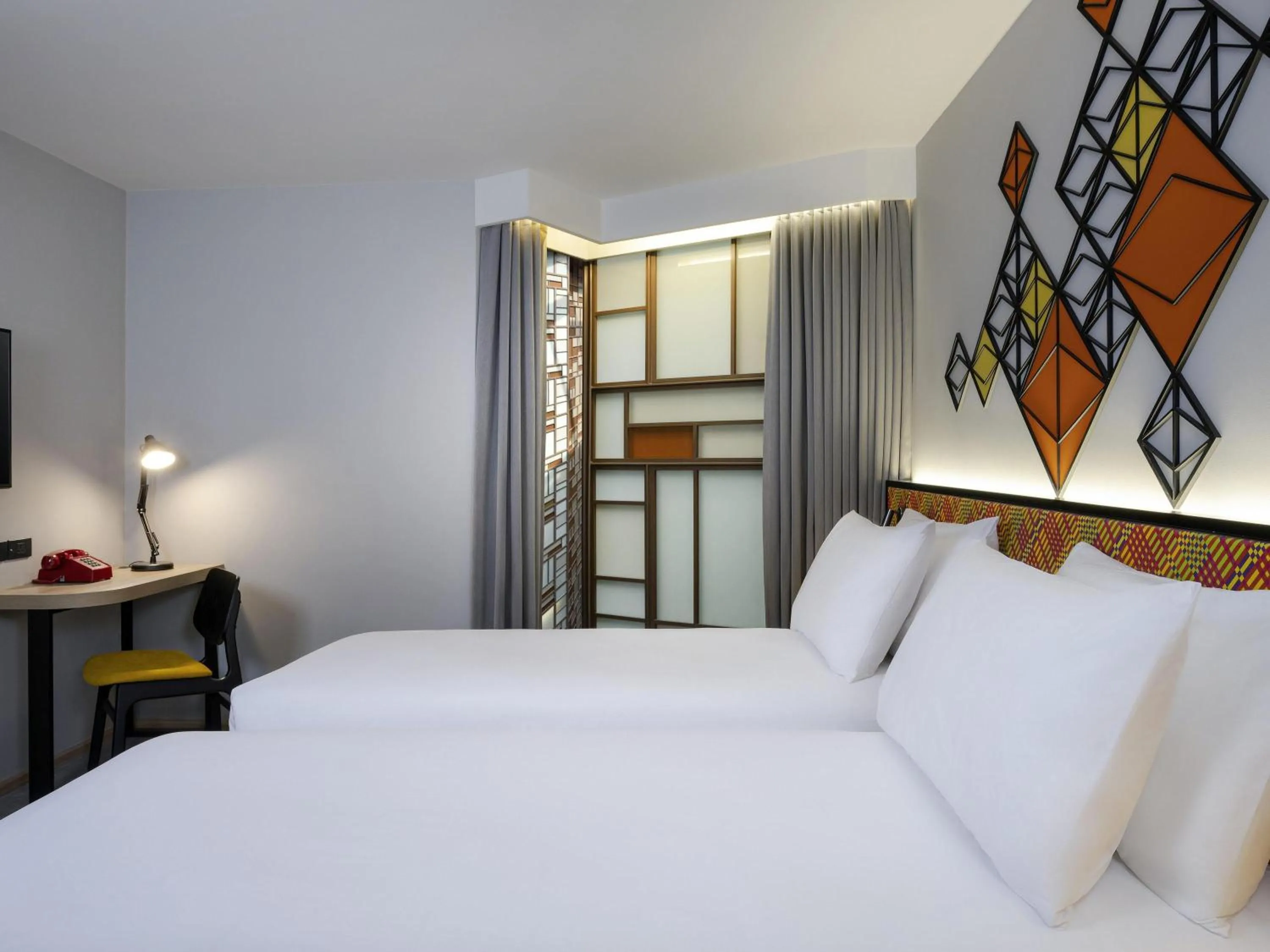 Bedroom, Bed in ibis Styles Bangkok Silom