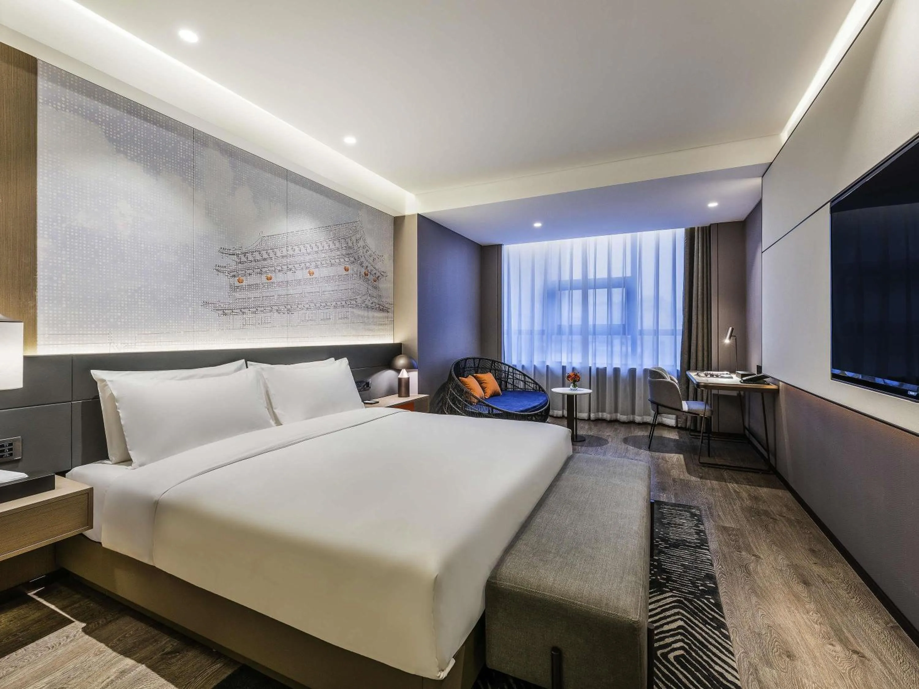 Bedroom, Bed in Novotel Xi'an The Bell Tower