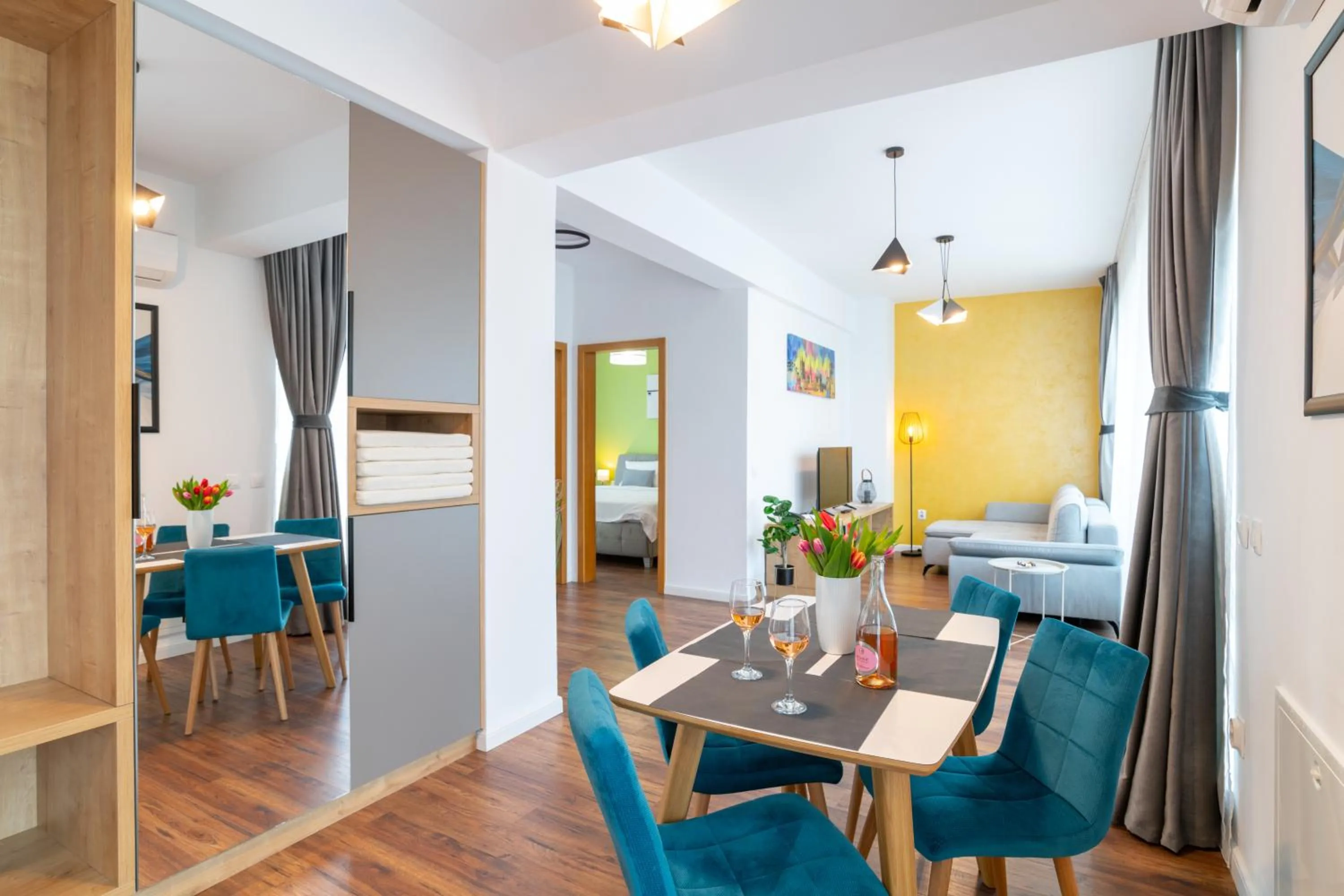 Living room in TCI Apartments