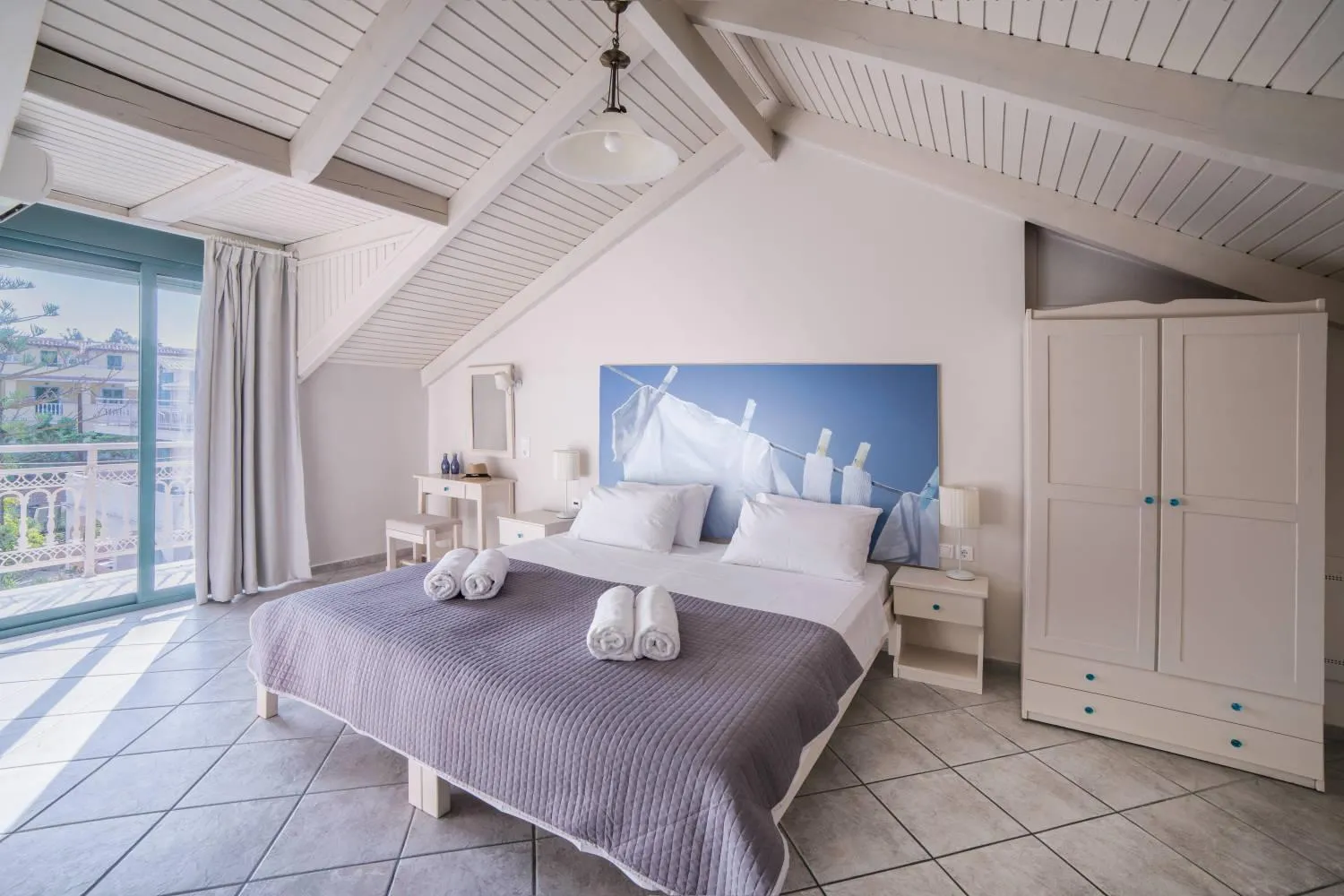 Bed in Pierros Hotel