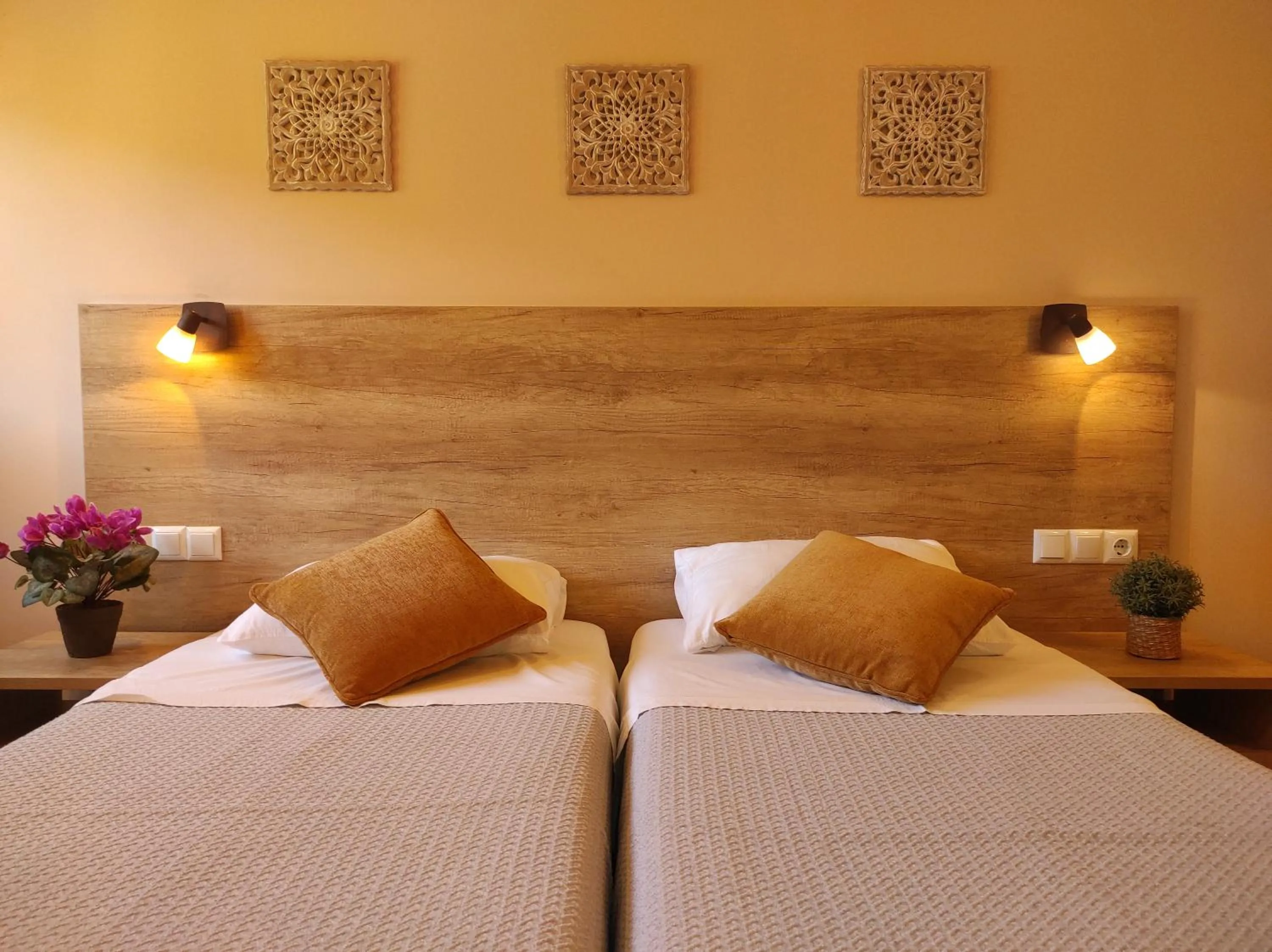 Bed in Donatos Apartments & Studios