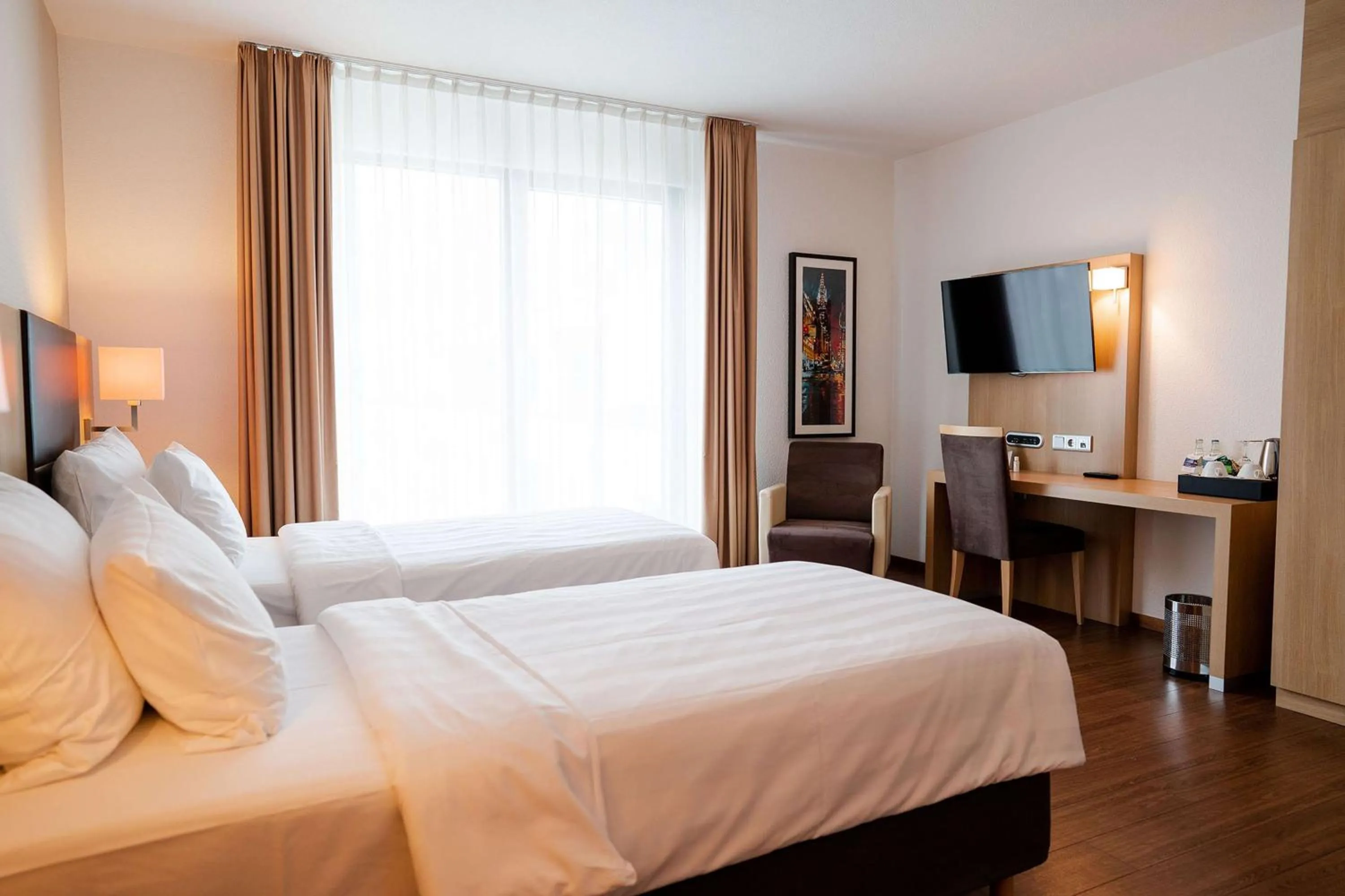 Bedroom, Bed in Lanzcarré Hotel Mannheim, a member of Radisson Individuals
