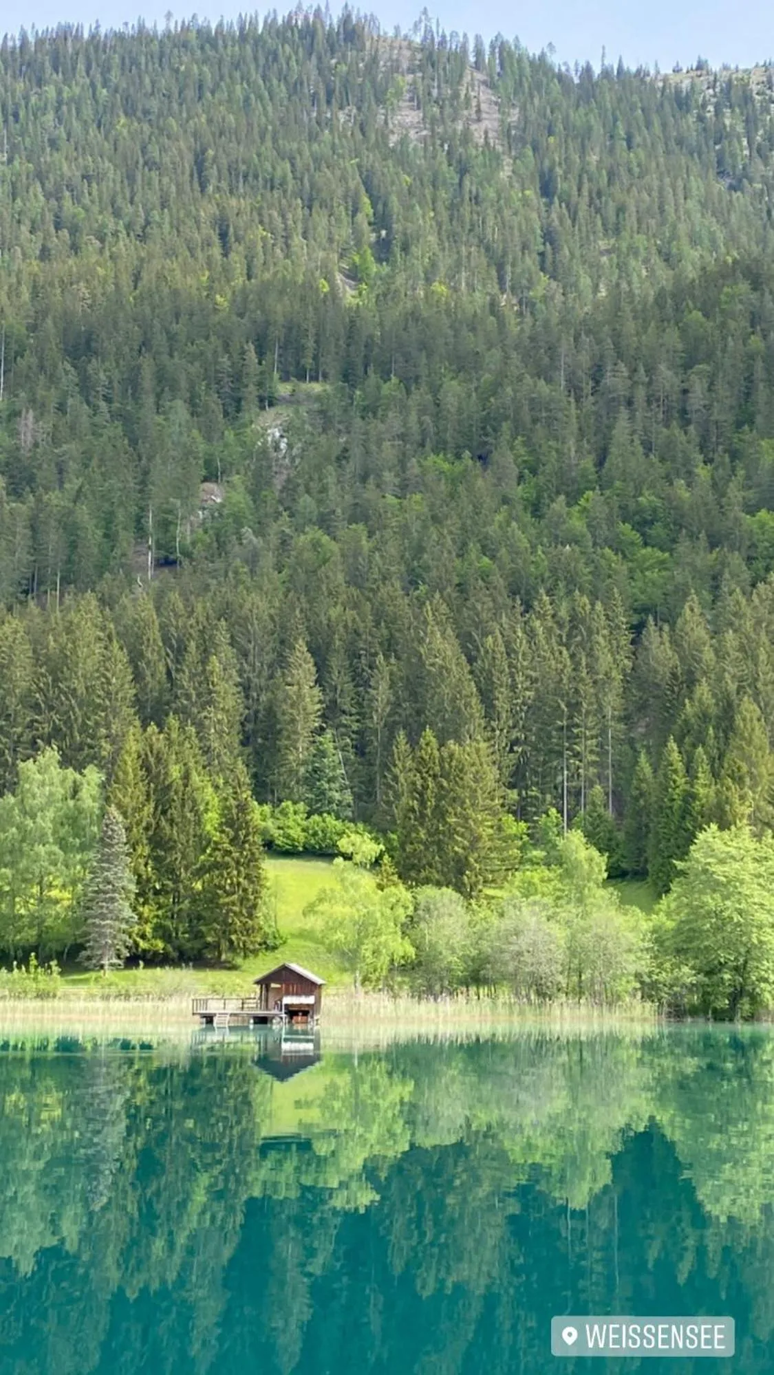 Lake view in Hotel Neusacherhof