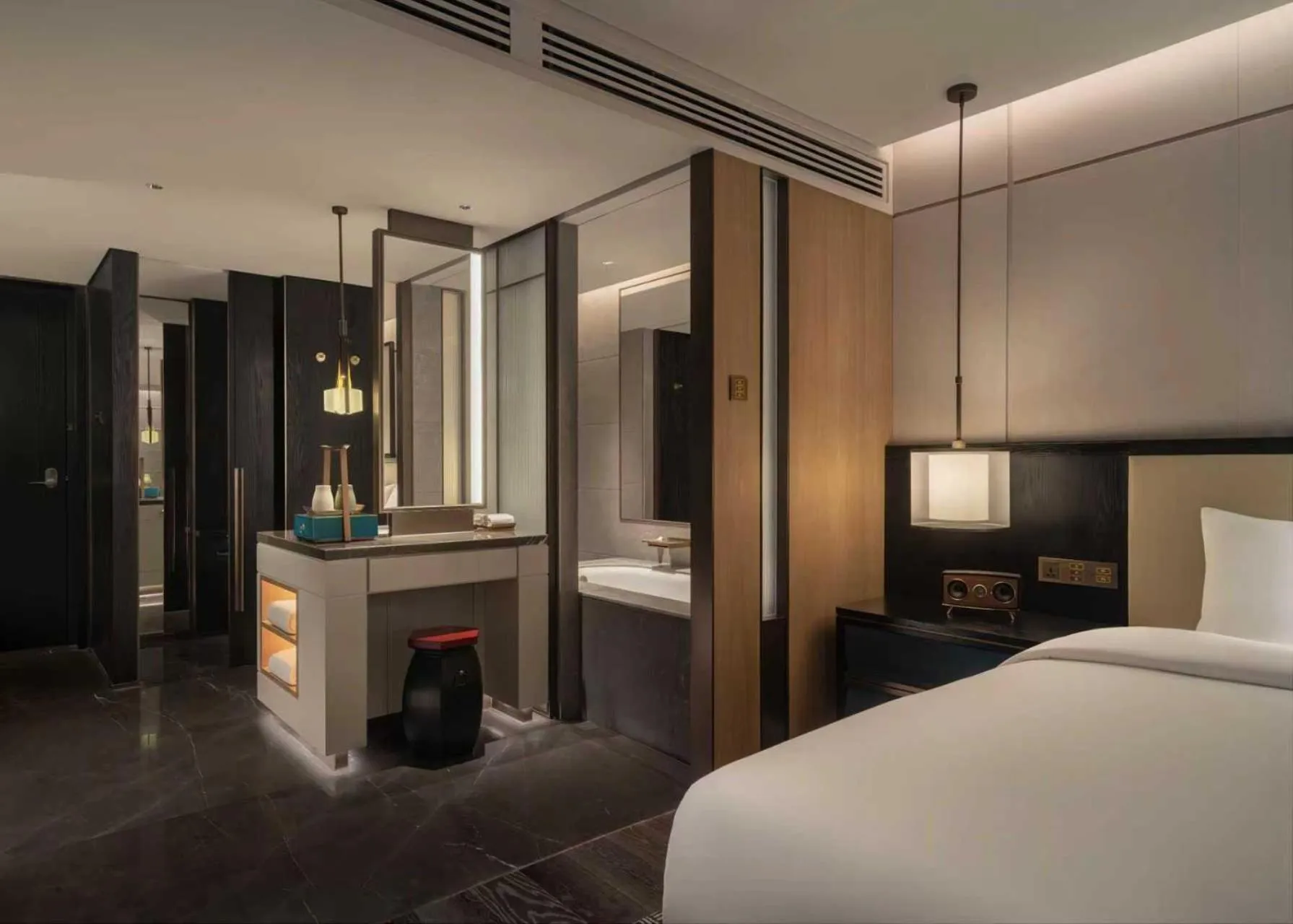 Bed in Empark Prime Hotel Beijing Wangfujing