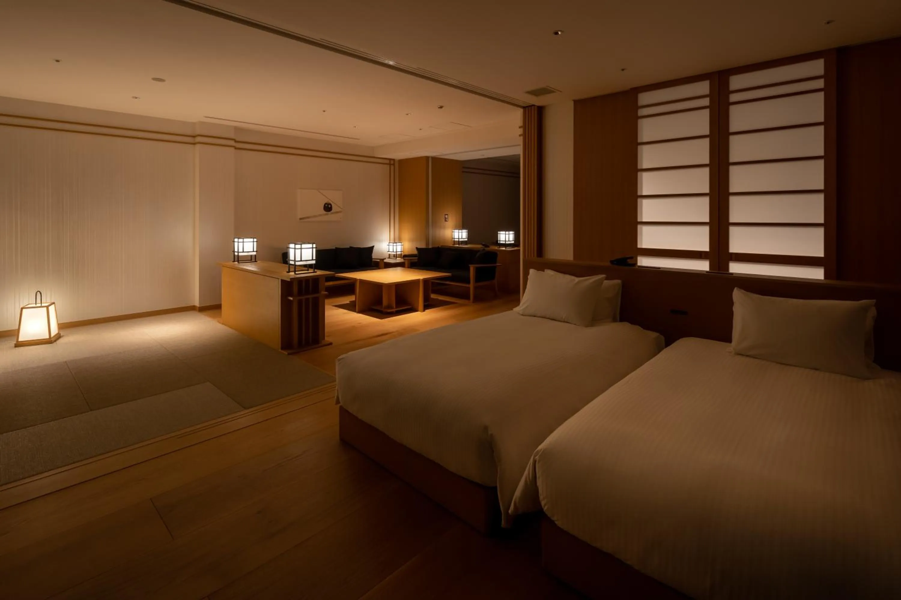 Bed in Pearl Star Hotel ATAMI