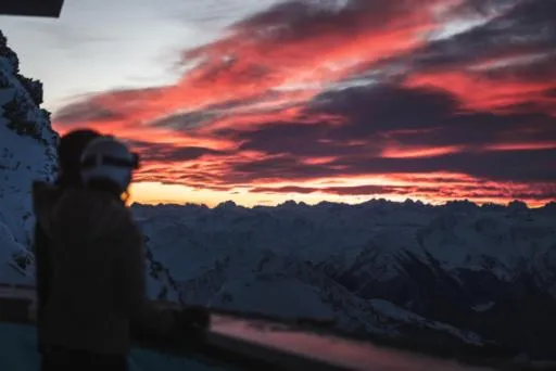 Mountain view in VIER Studios & Restaurant