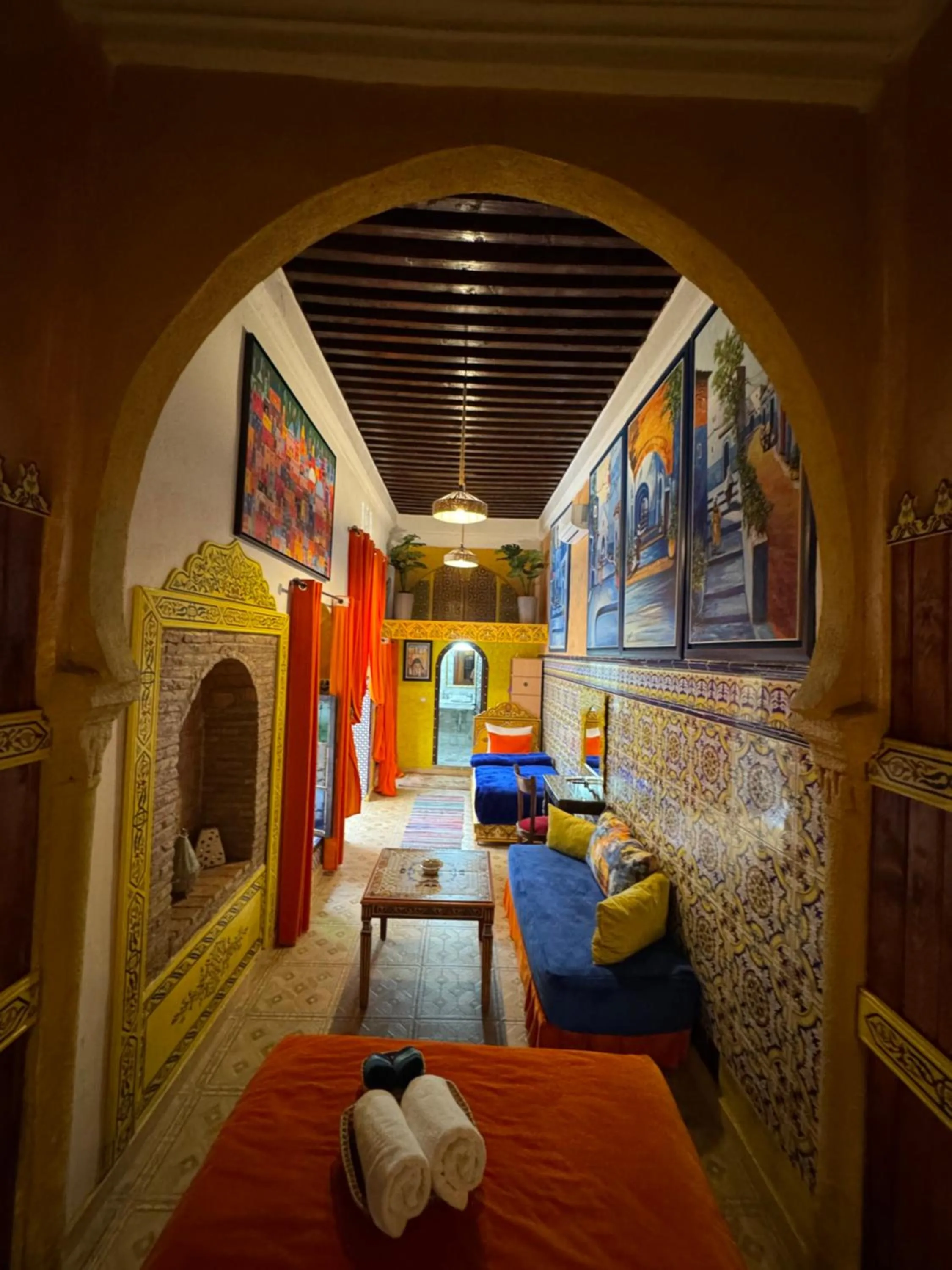 Bed in RIAD ESMERALDA By Dar Ouezzani