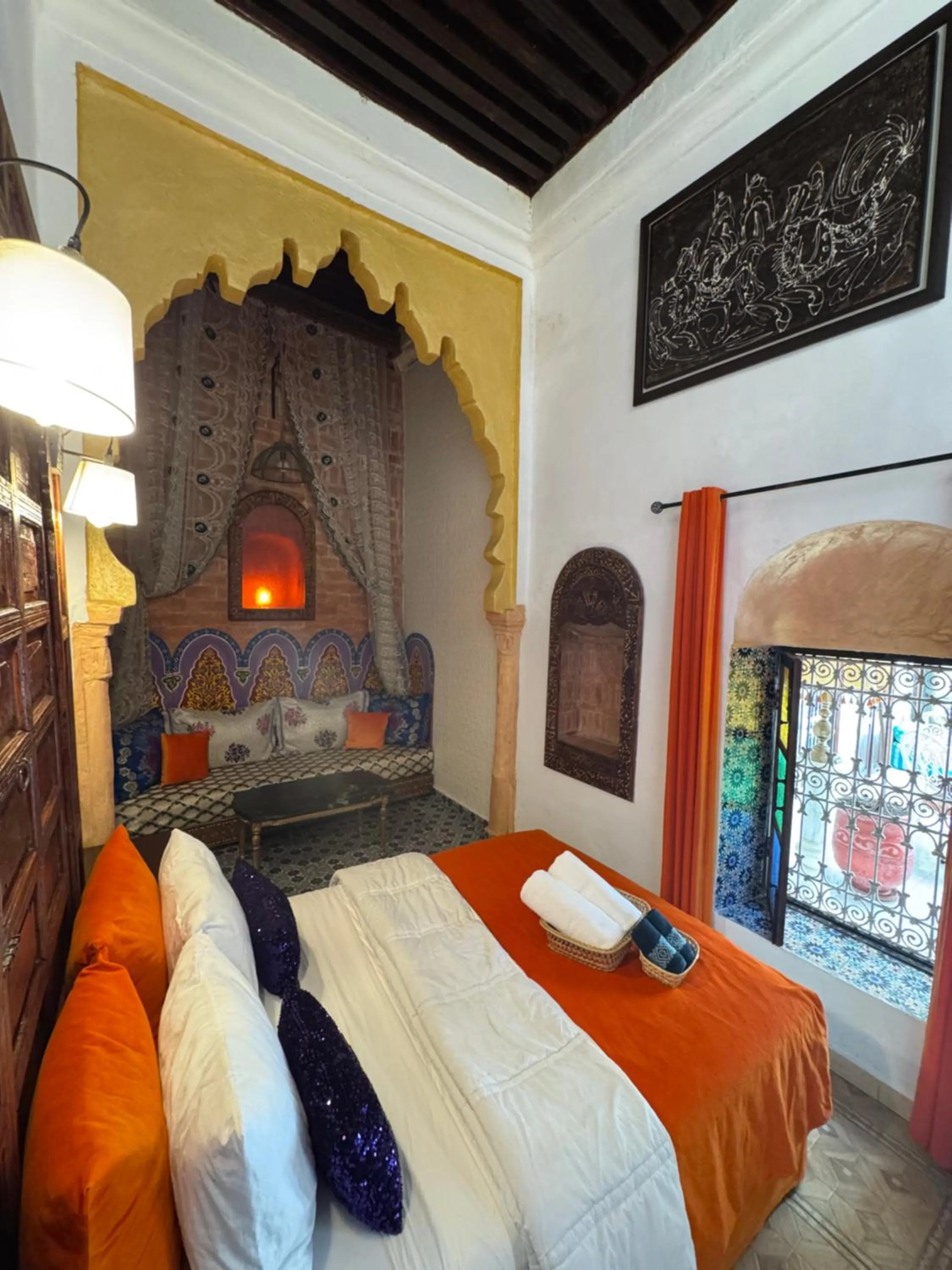 Bed in RIAD ESMERALDA By Dar Ouezzani