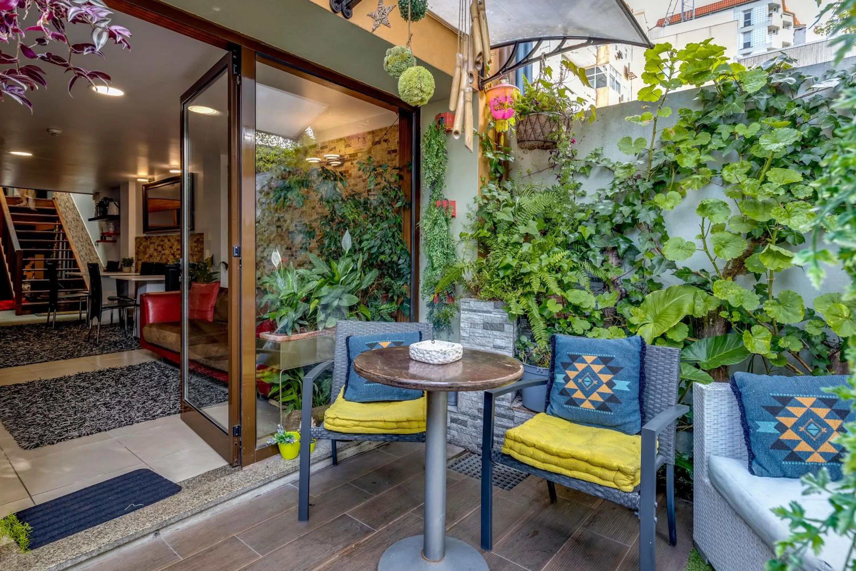 Patio in Garden in Town Hostel