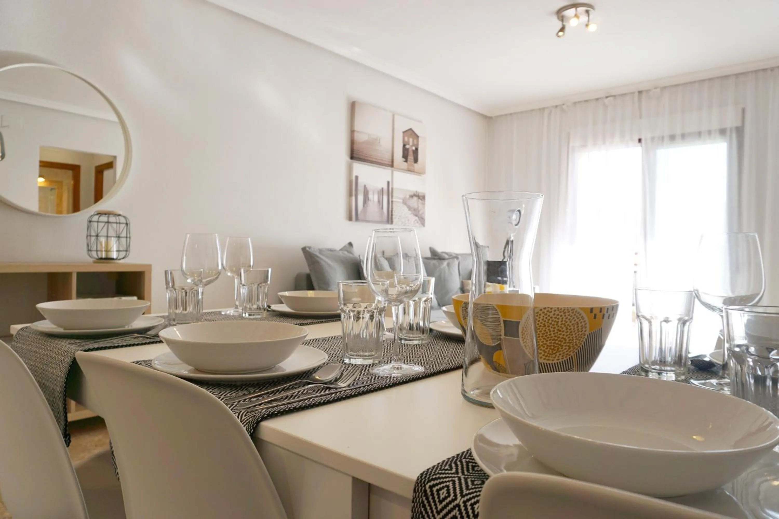 Living room in COSTA MARINA - Cabo Roig - Vista a piscina