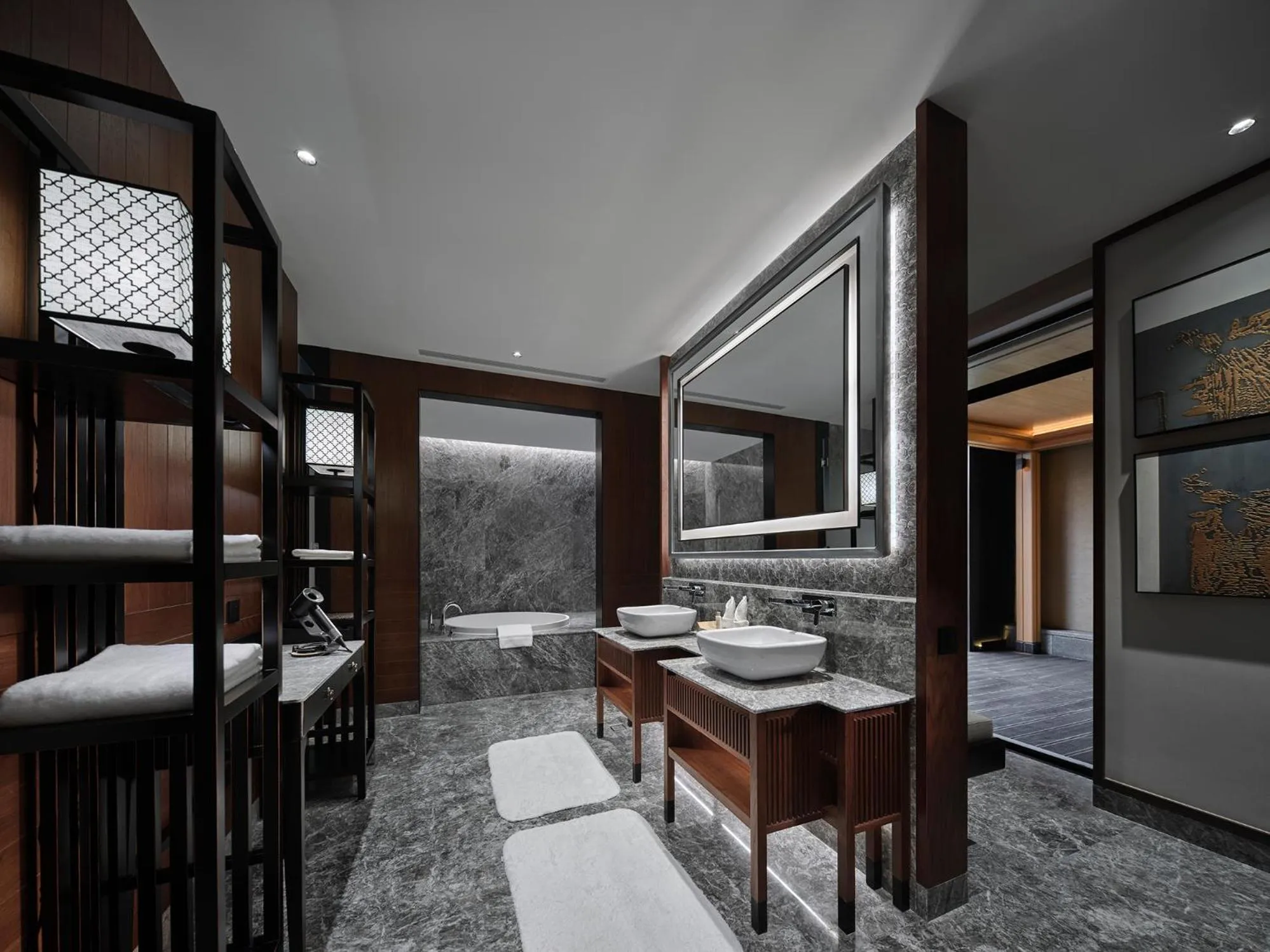 Bathroom, Bed in Xianghu Xiaoyao Manor