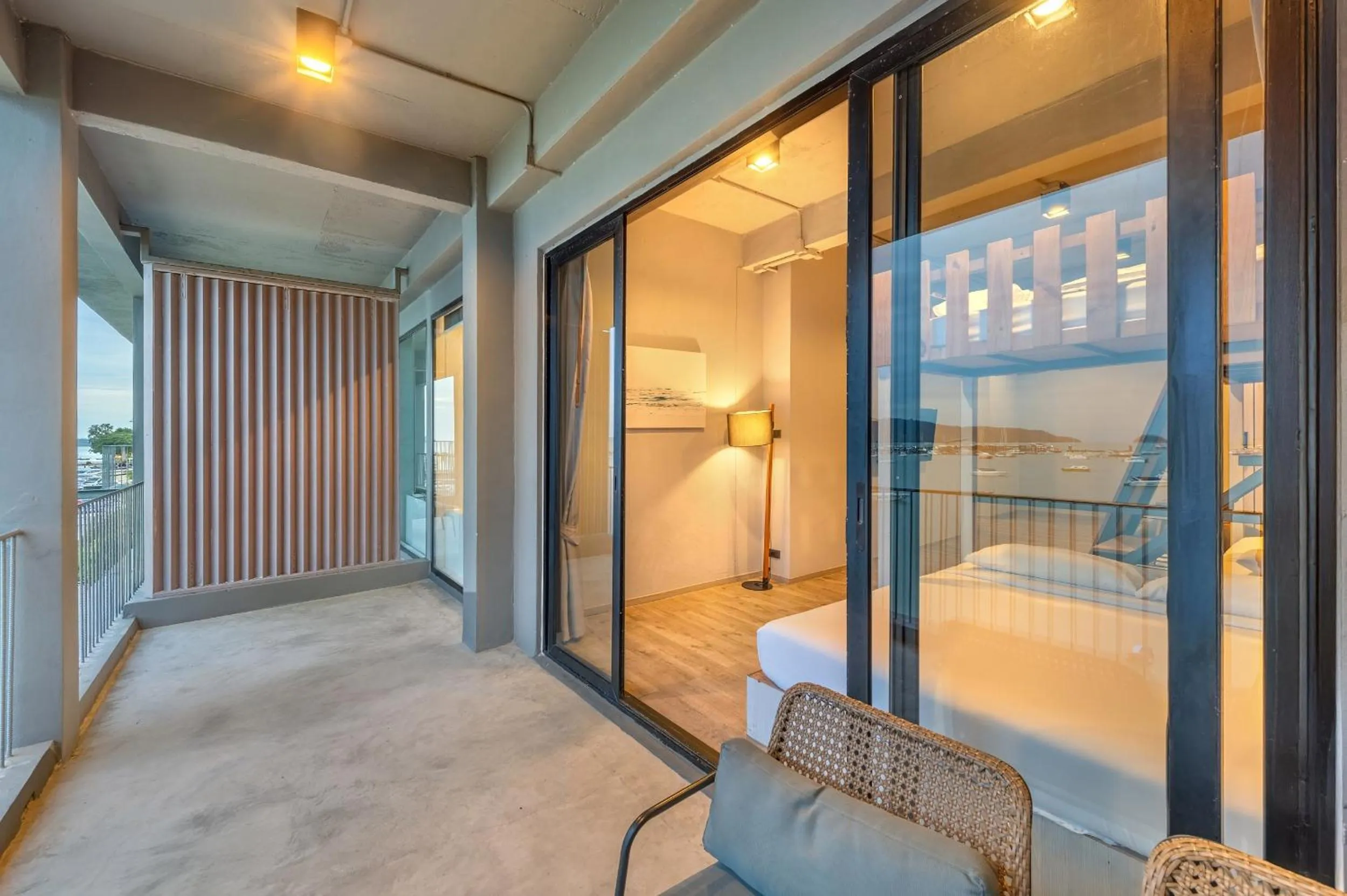 Balcony/Terrace, Bed in SHIN Arch39 Phuket Beach Front - SHA Plus