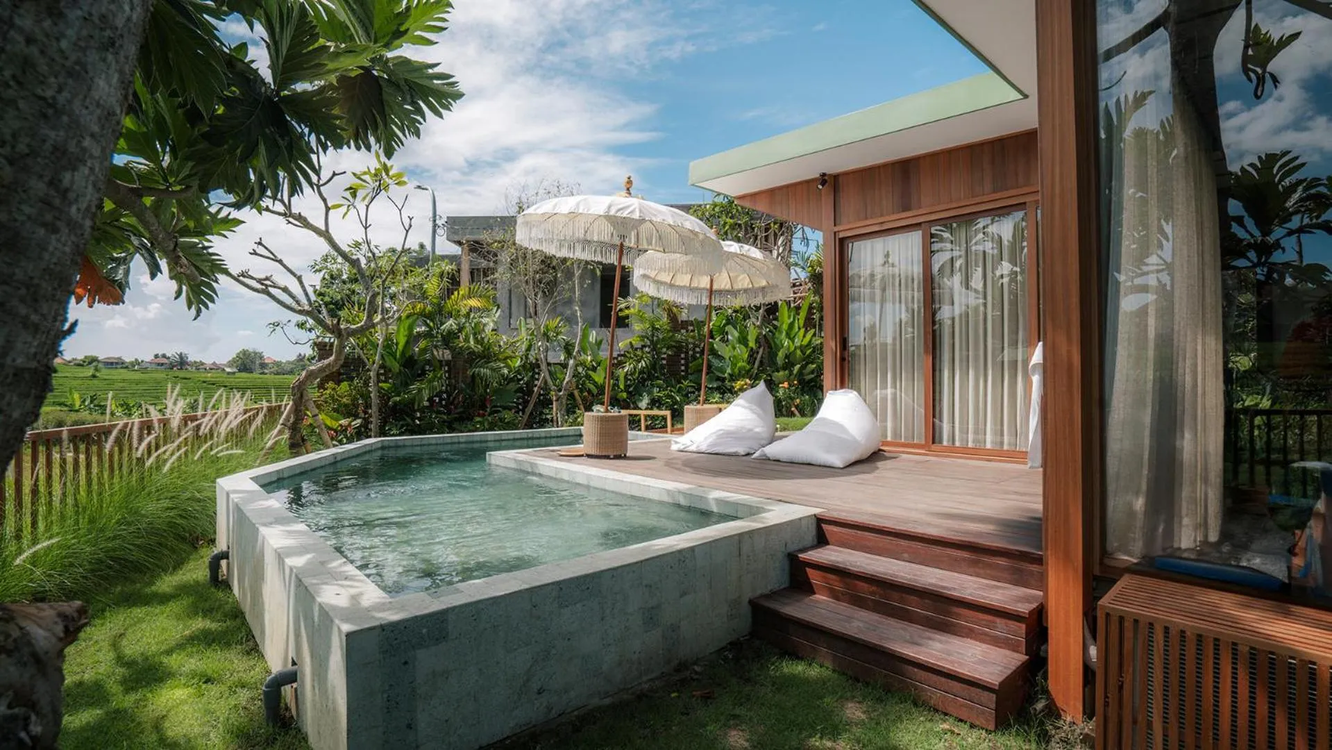 Patio in Grün Canggu Garden