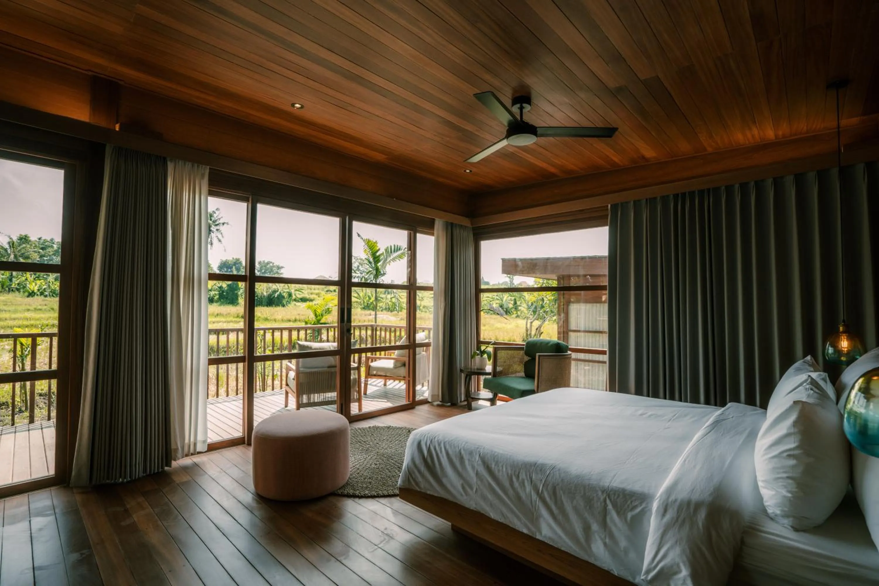 View (from property/room), Bed in Grün Canggu Garden