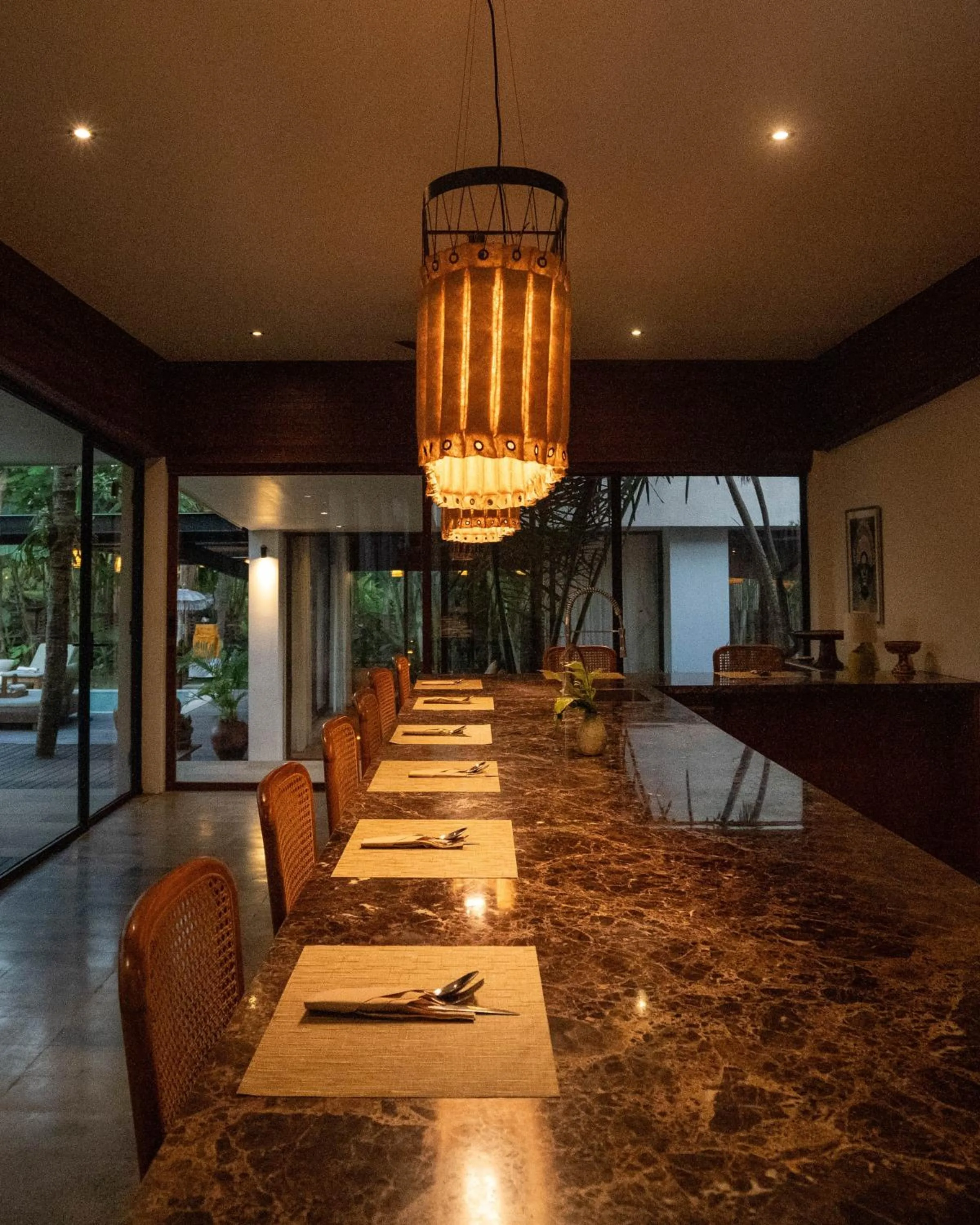 Dining area in Grün Canggu Garden