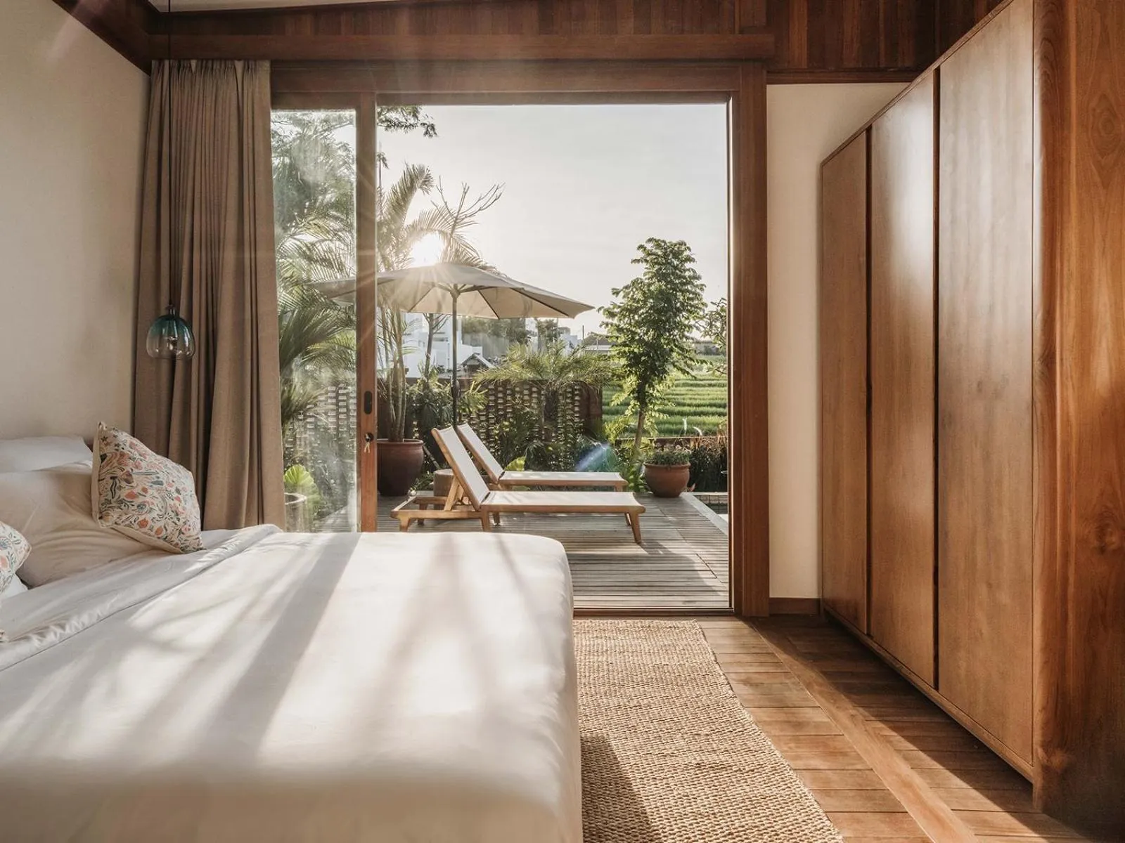 Bed in Grün Canggu Garden