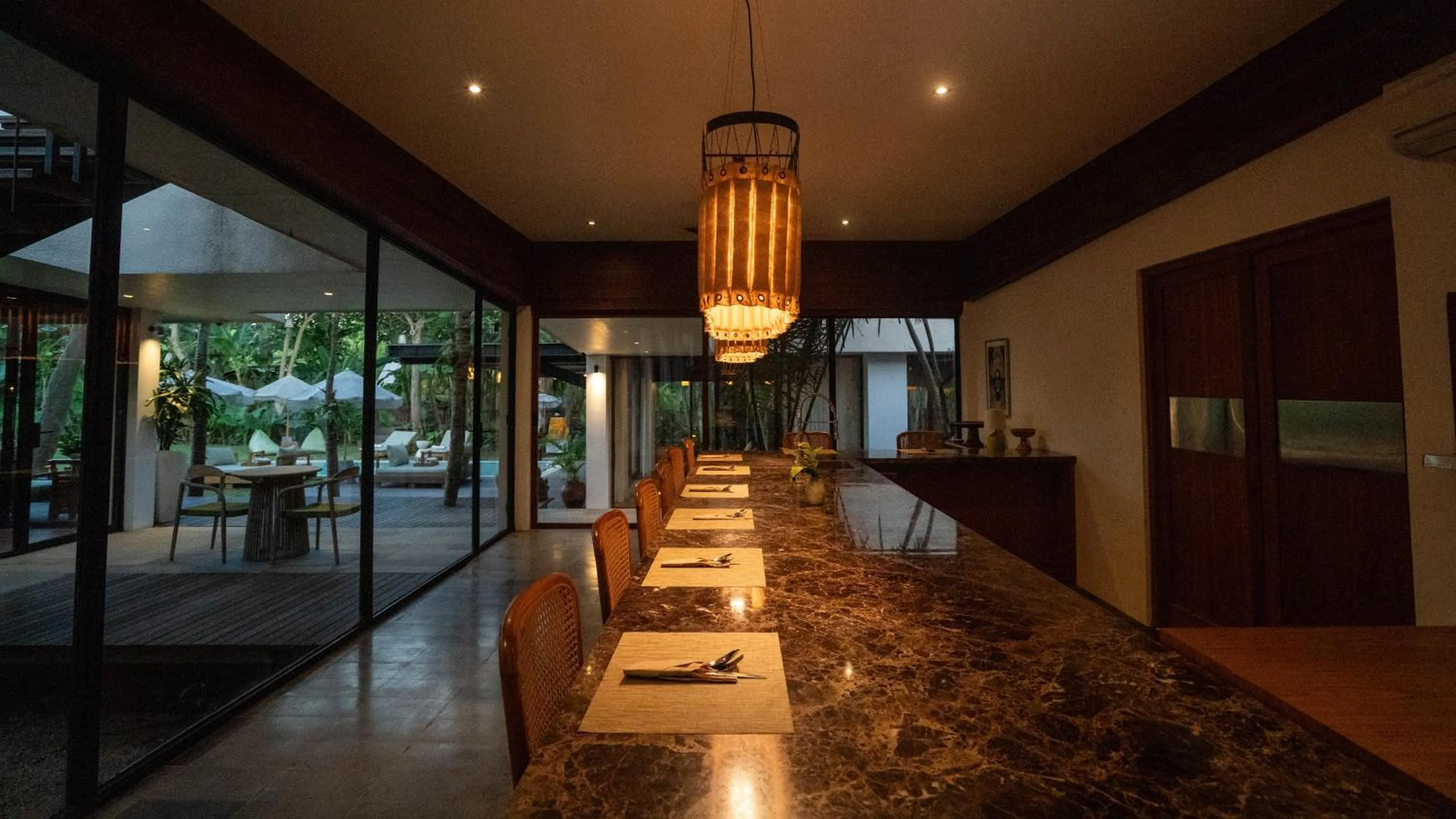 Dining area in Grün Canggu Garden