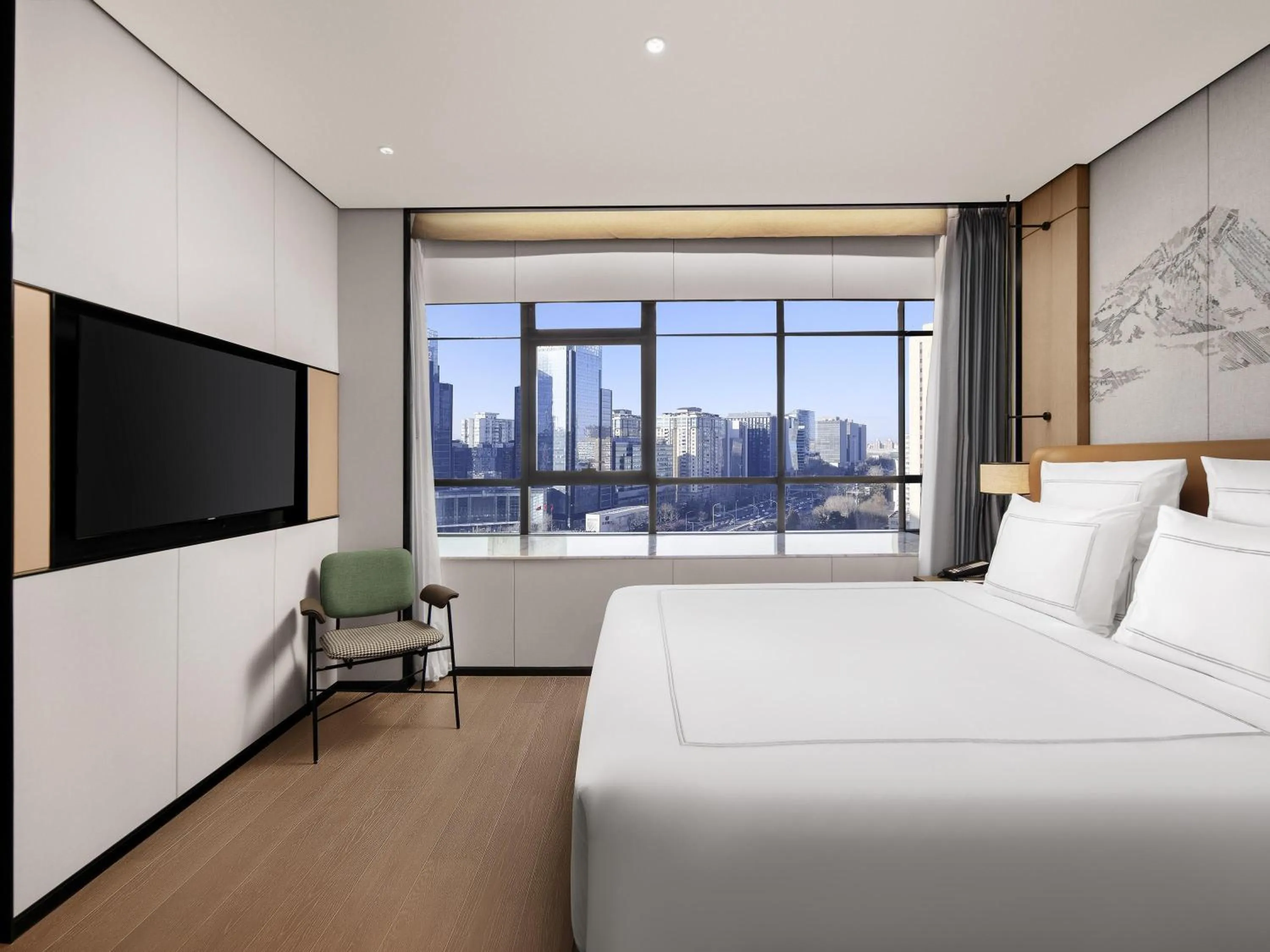 Bedroom, Bed in Swissotel Beijing Hong Kong Macau Center