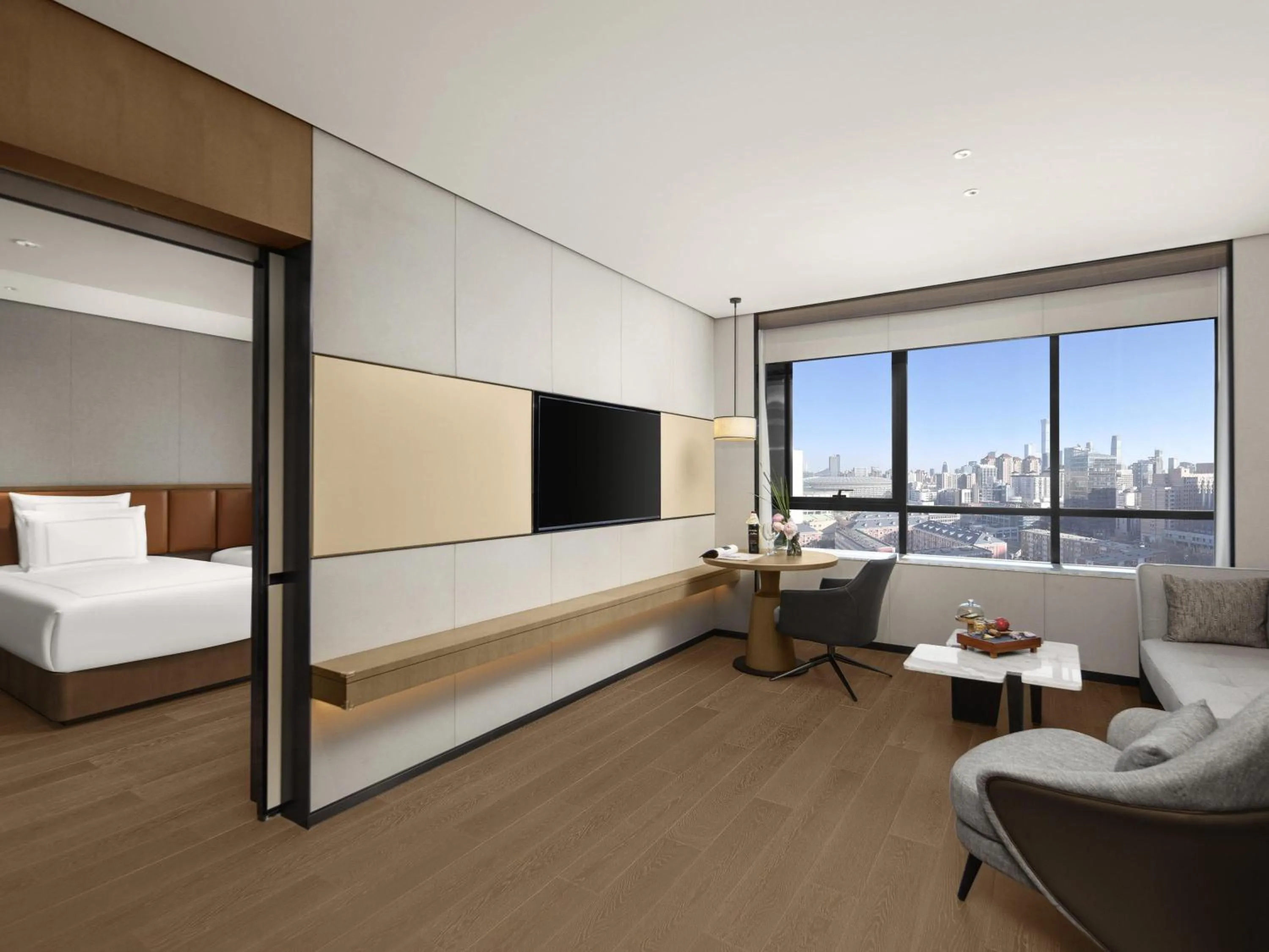 Photo of the whole room, Bed in Swissotel Beijing Hong Kong Macau Center