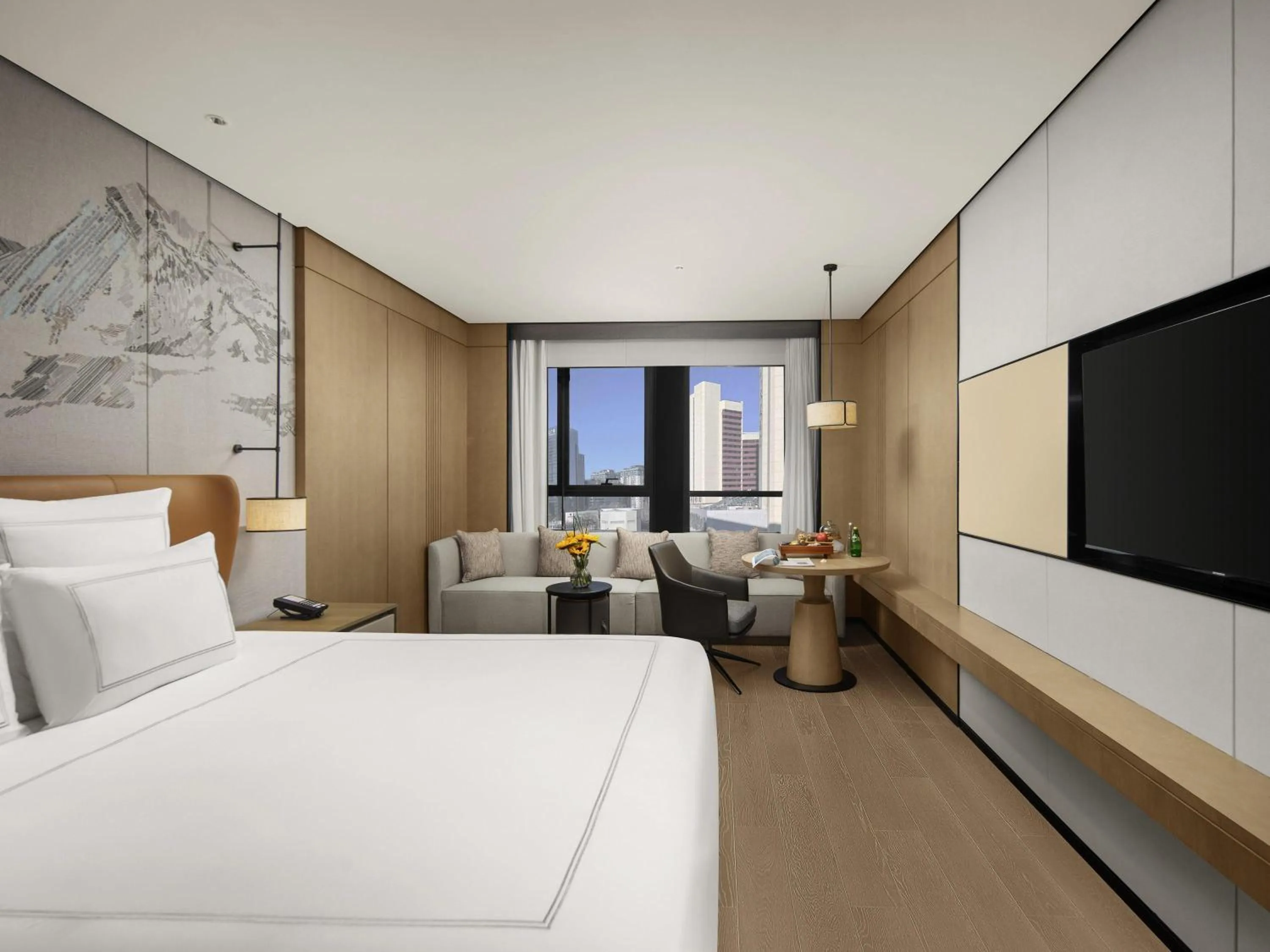 Bedroom, Bed in Swissotel Beijing Hong Kong Macau Center