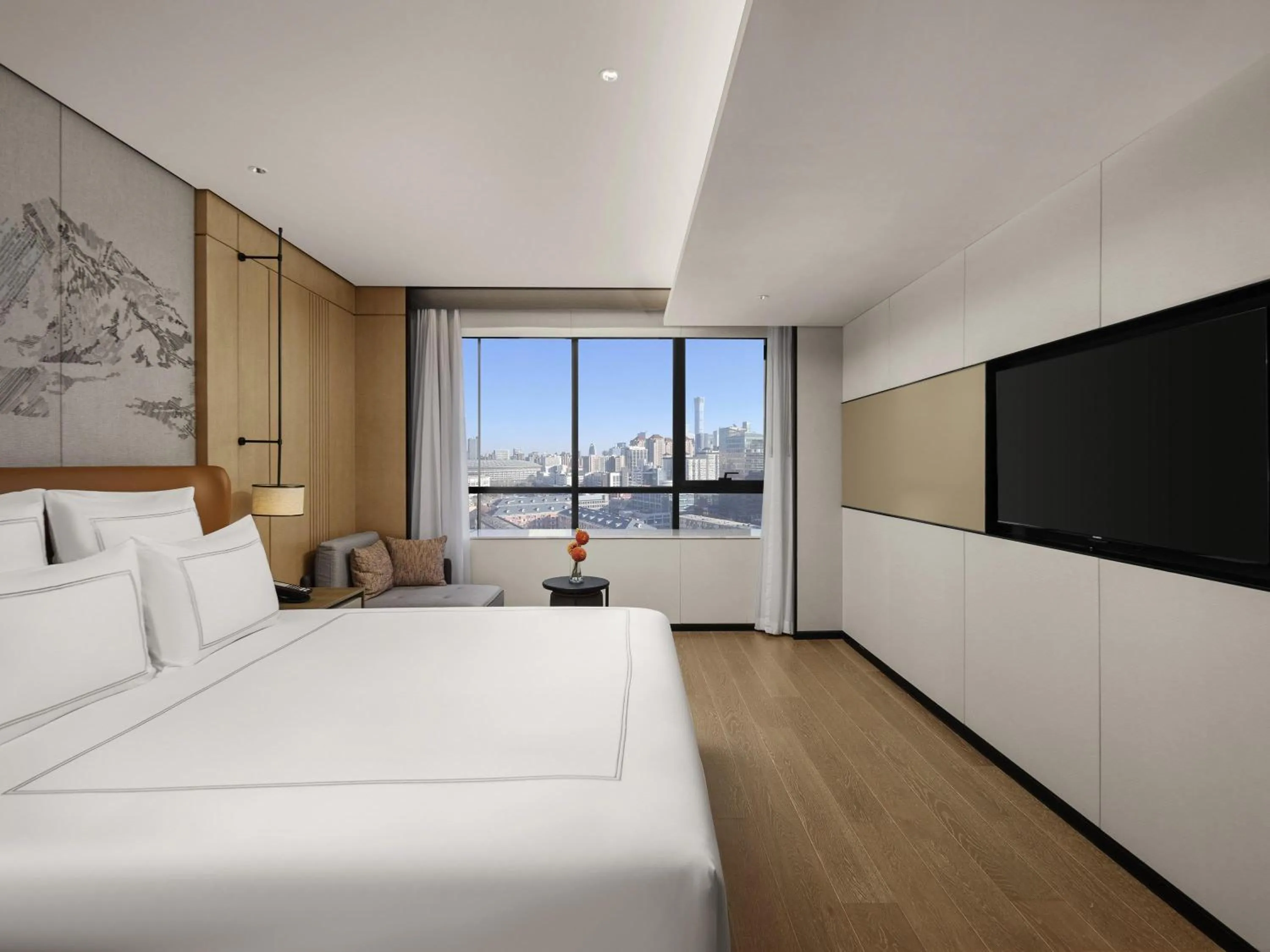 Bedroom, Bed in Swissotel Beijing Hong Kong Macau Center