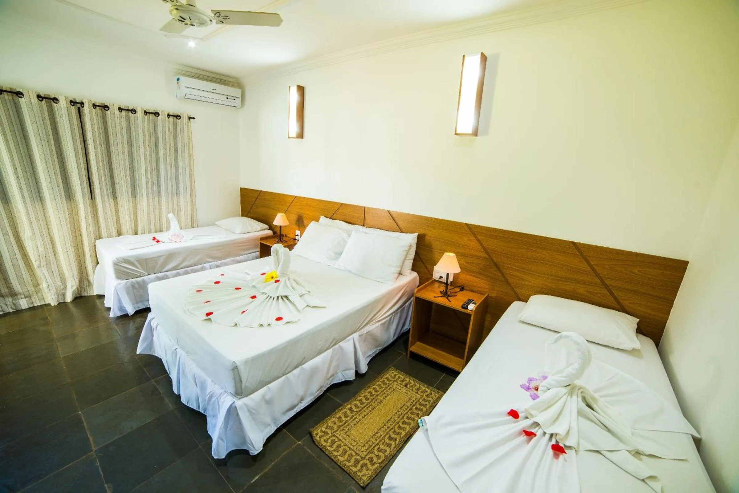 Bed in Hotel Fazenda Vale Amanhecer