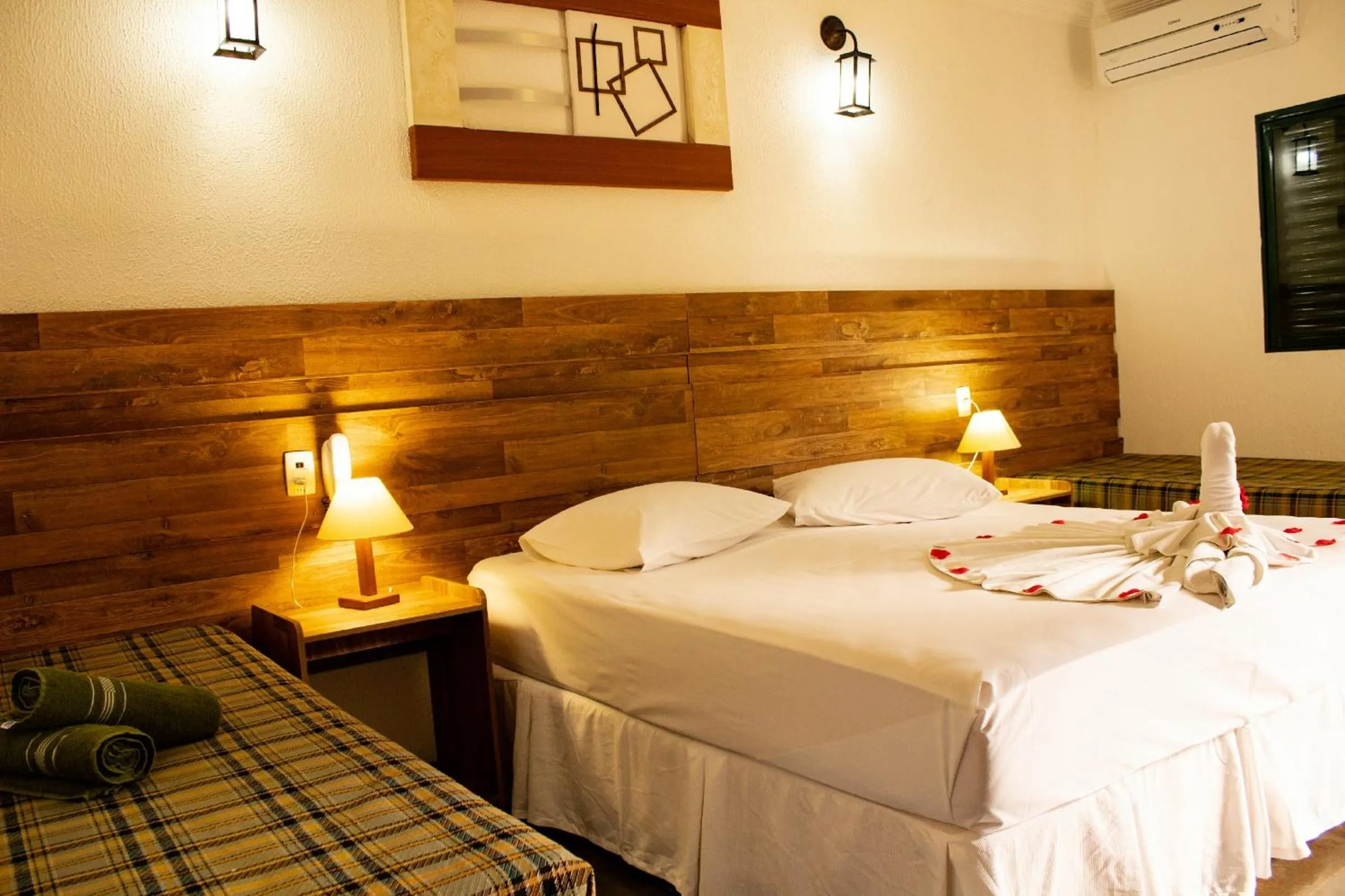 Bed in Hotel Fazenda Vale Amanhecer