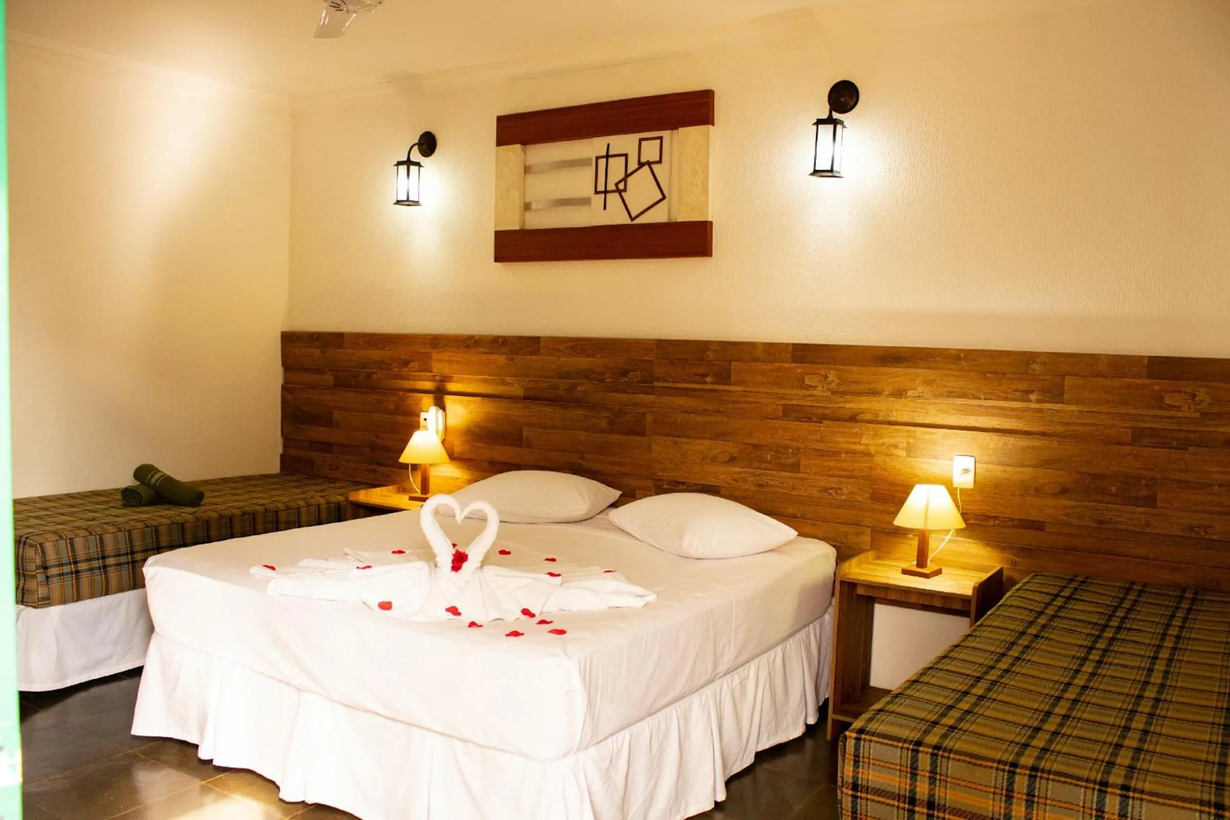 Bed in Hotel Fazenda Vale Amanhecer