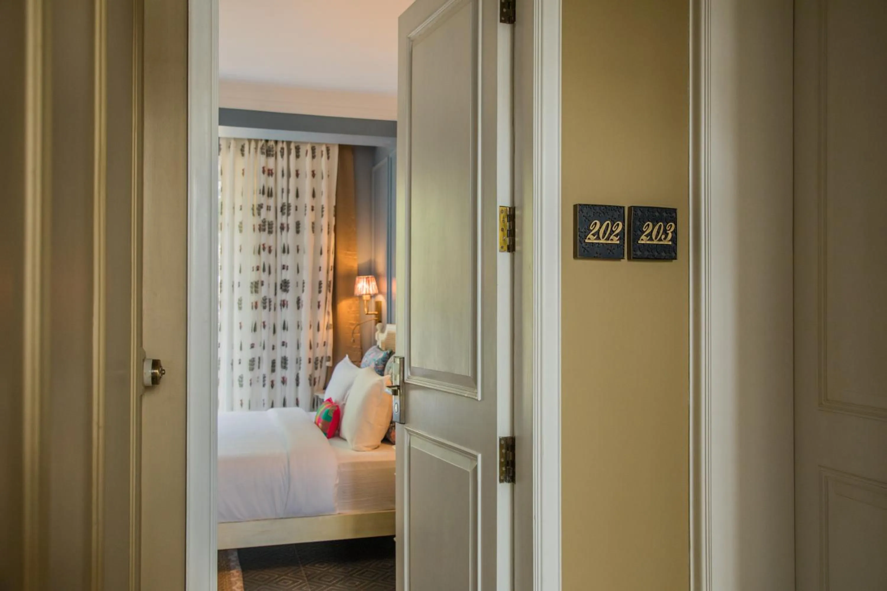 Decorative detail, Bed in Red Thread Calangute