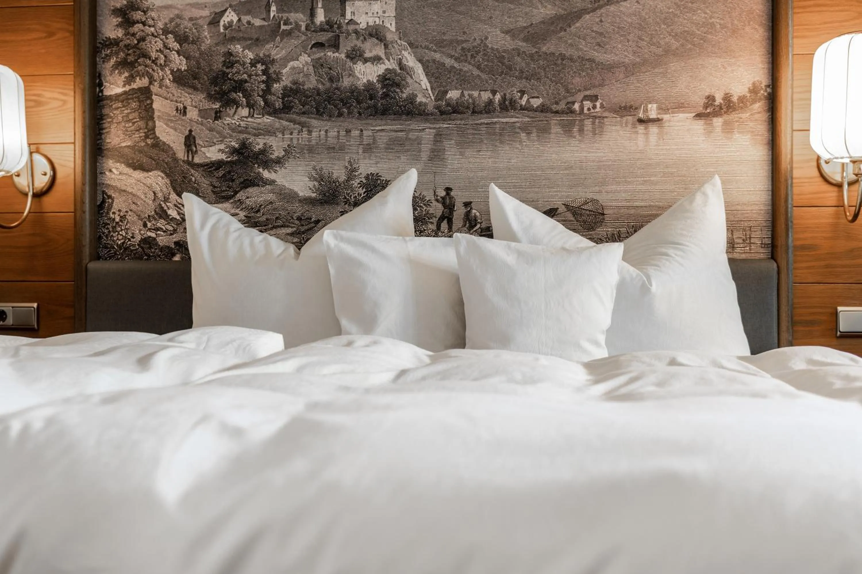 Bed in Hotel & Weinhaus Anker