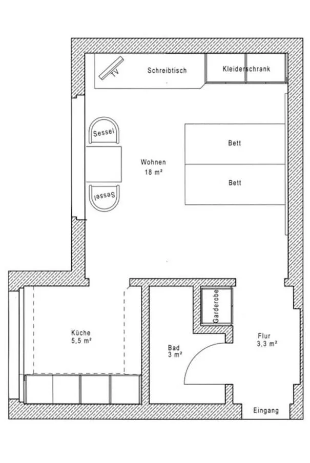 Floor plan in Hotel Friederike