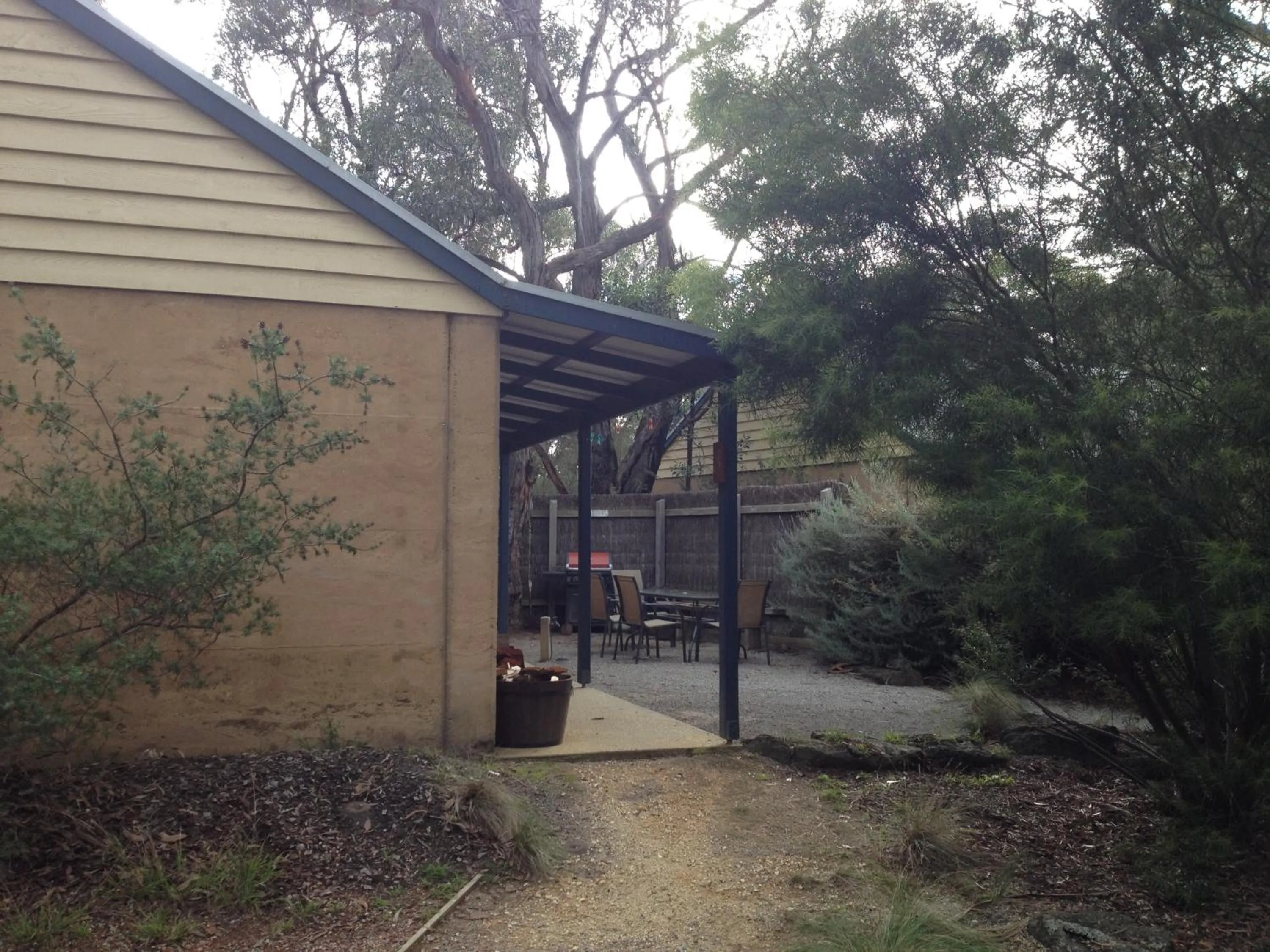 Garden view in Split Point Cottages