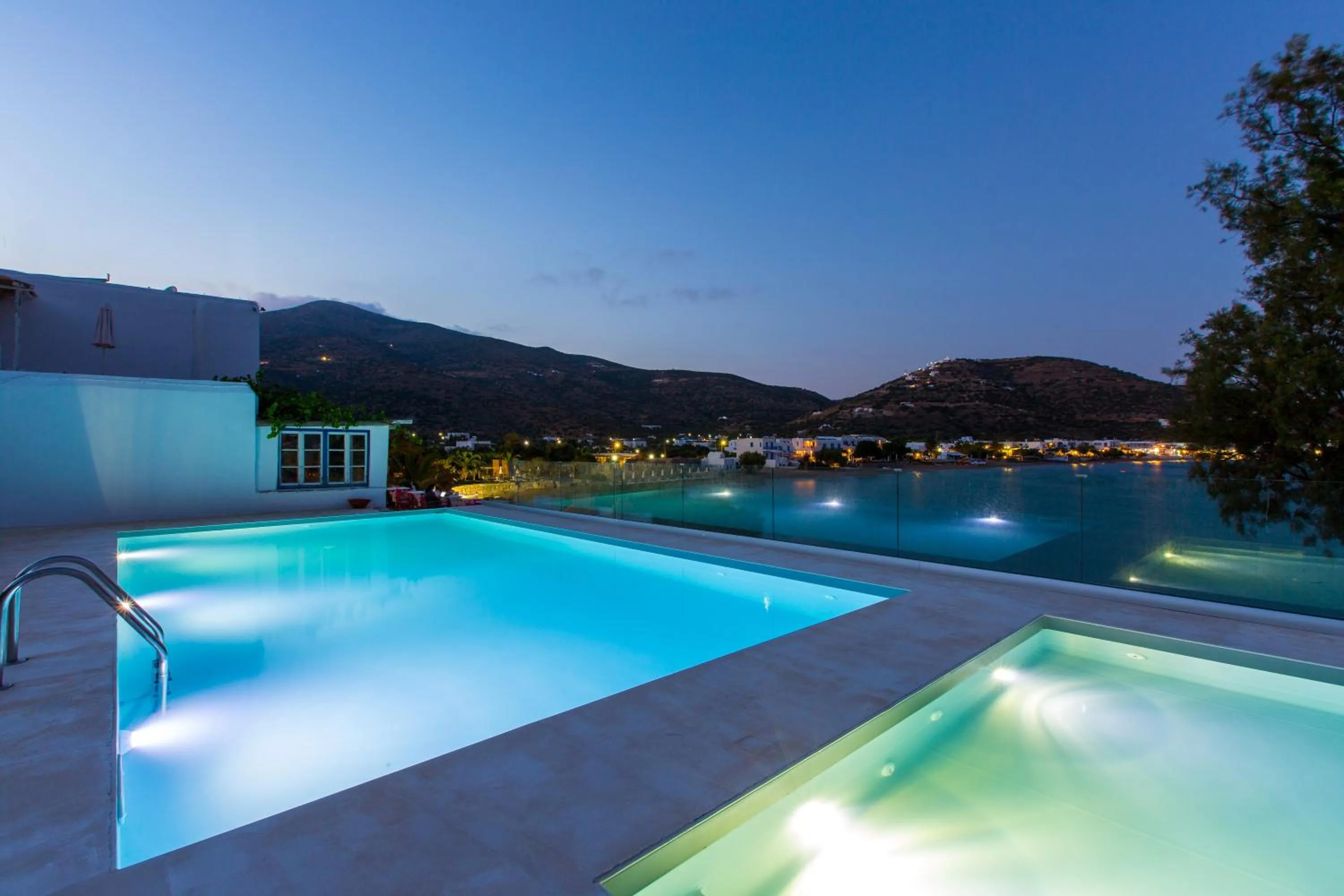 Pool view in Platys Gialos Hotel Sifnos
