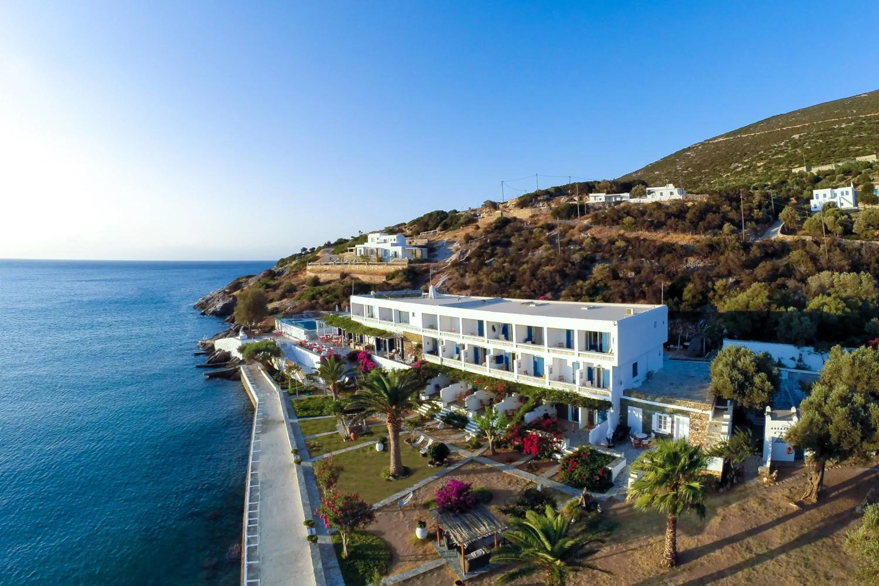 Bird's eye view in Platys Gialos Hotel Sifnos