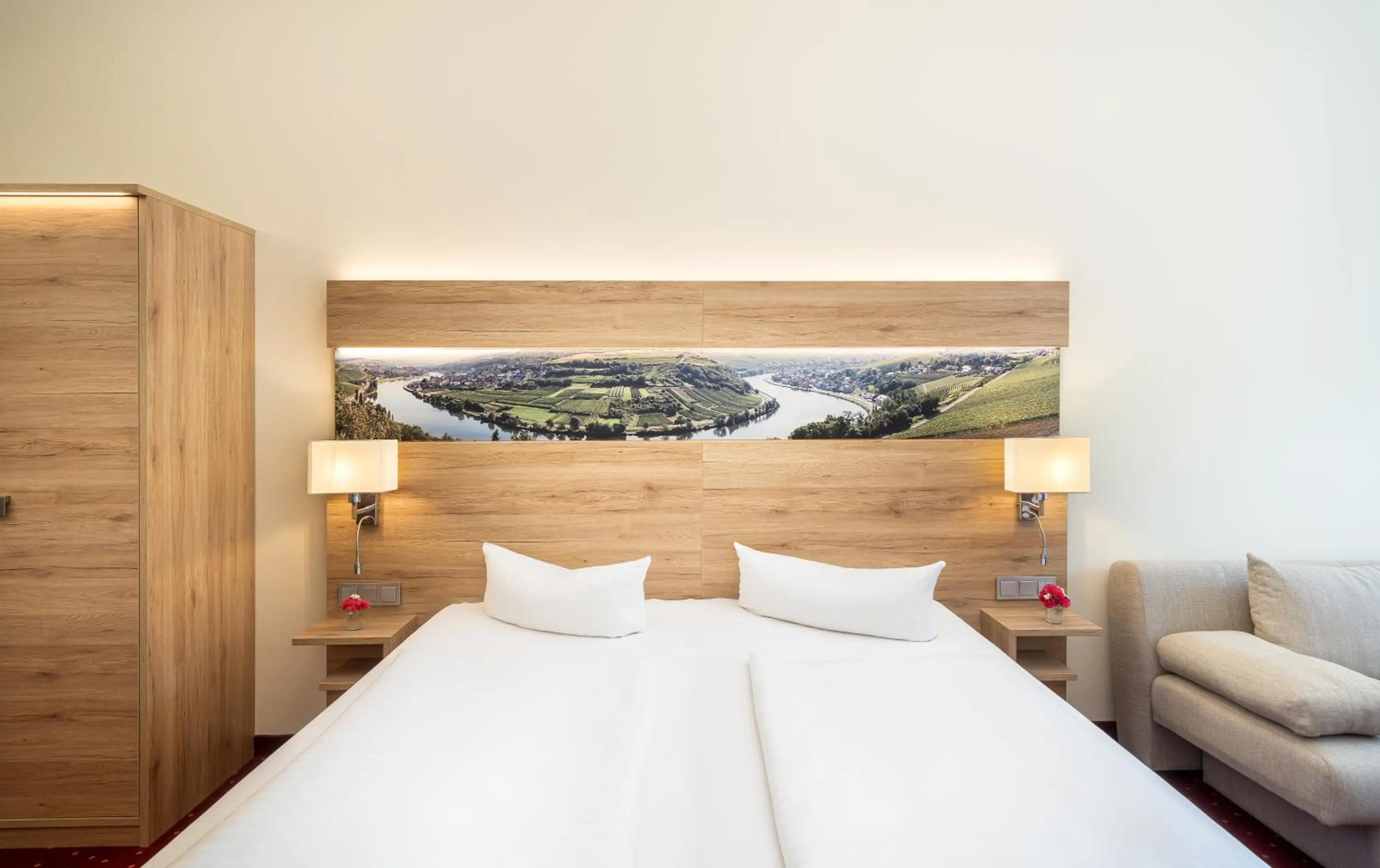 Bed in Hotel Moselblick