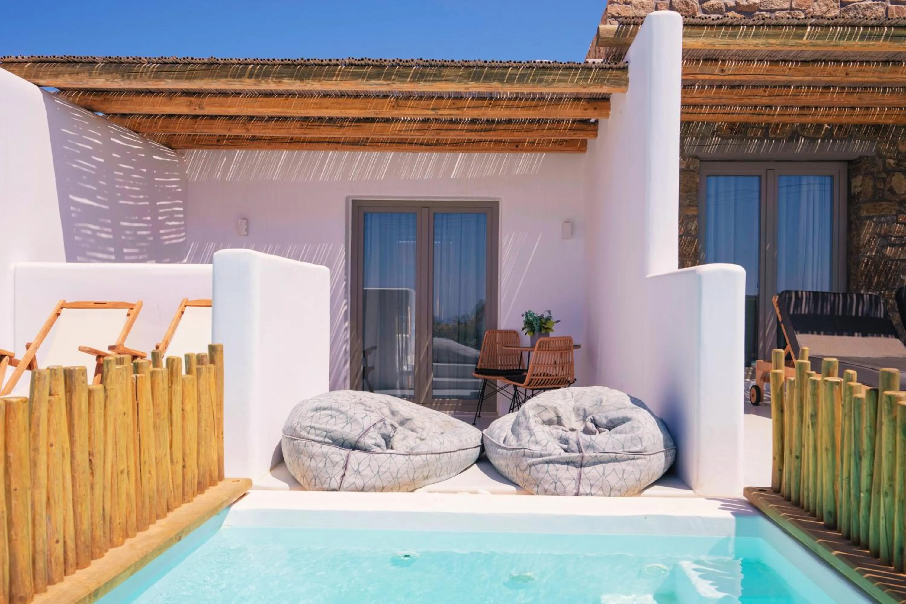 Pool view in Aegean Hospitality