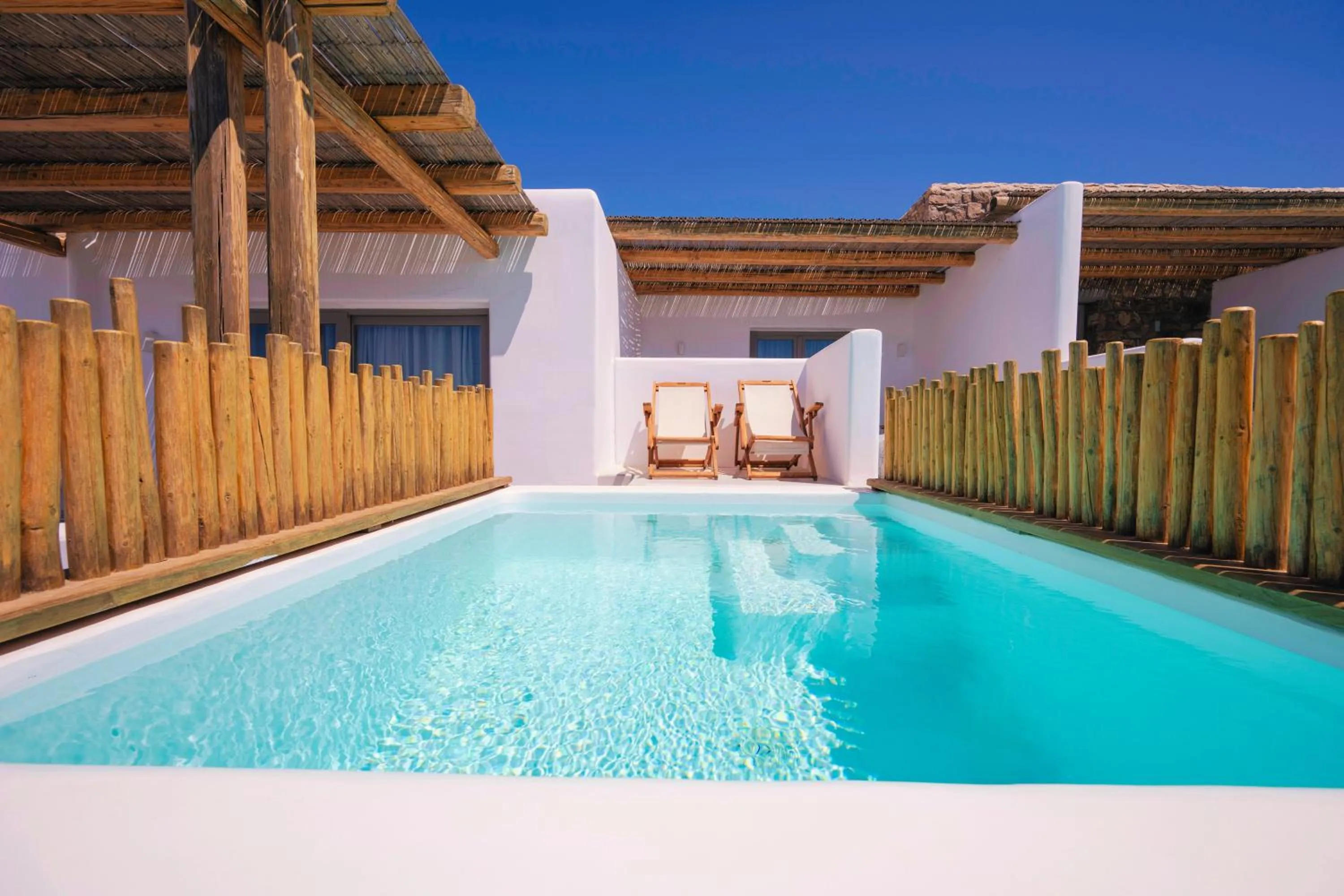 Pool view in Aegean Hospitality