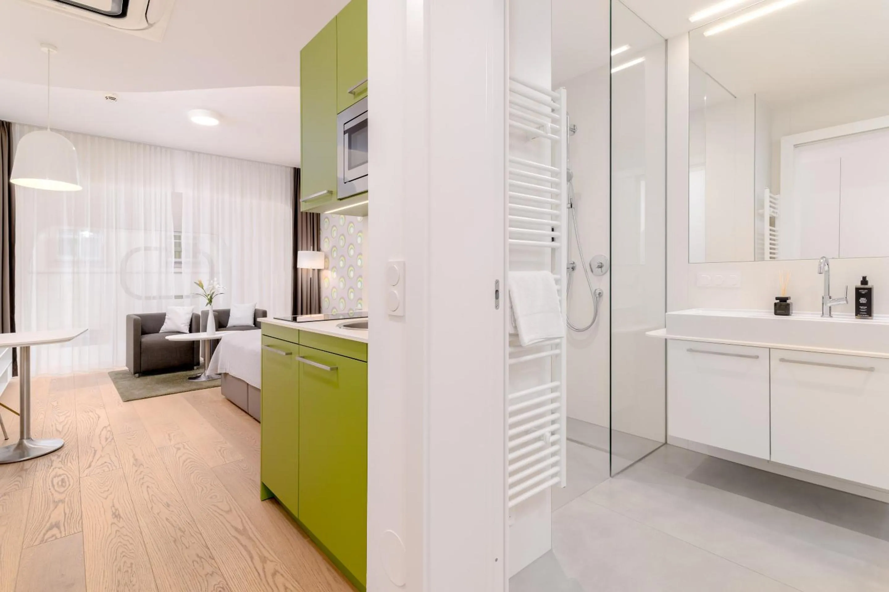 Bathroom in ARGOS Graz Serviced Apartments, kontaktlos mit Self Check-in
