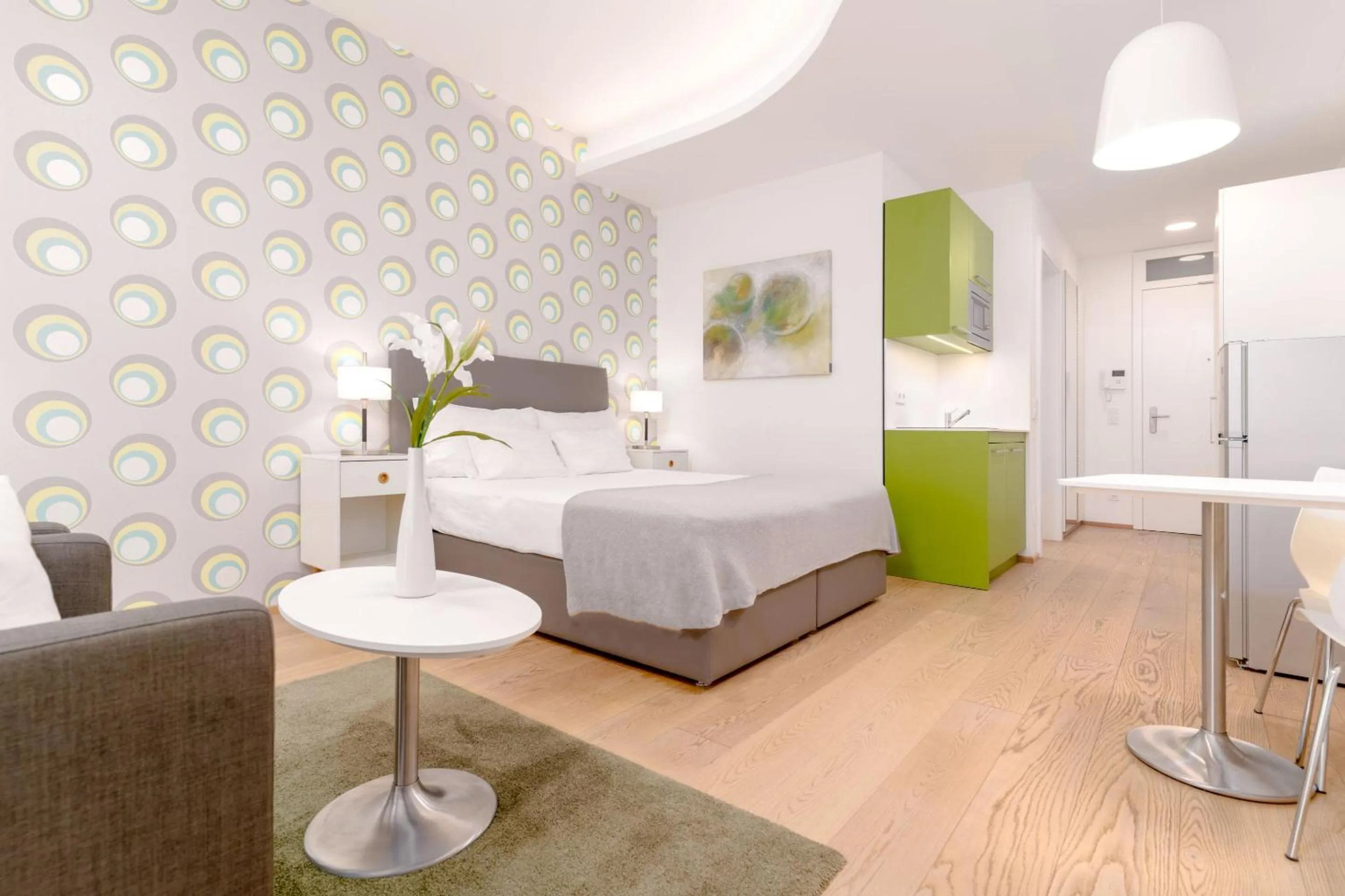 Bed in ARGOS Graz Serviced Apartments, kontaktlos mit Self Check-in
