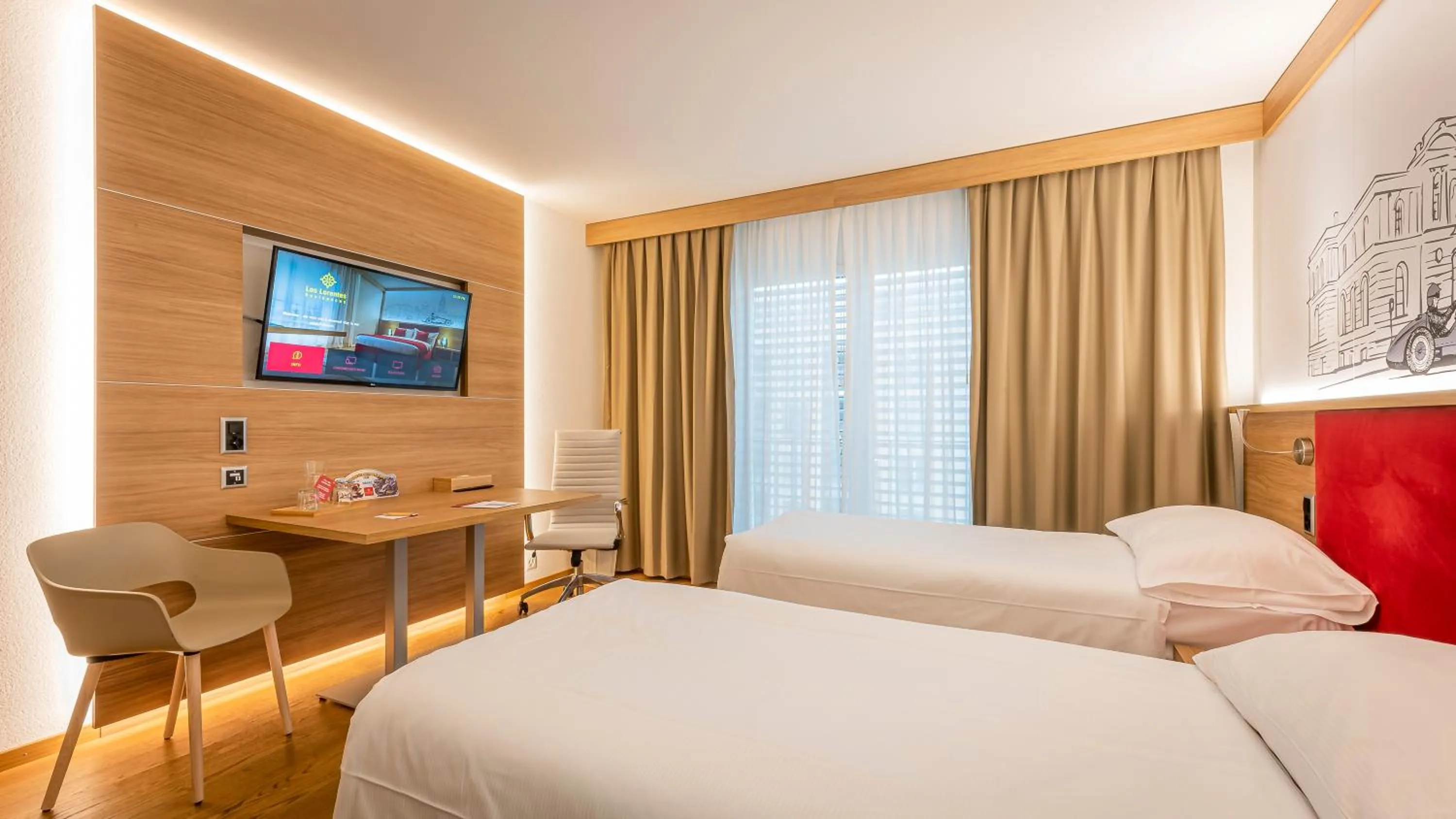 TV and multimedia, Bed in Los Lorentes Hotel Bern City